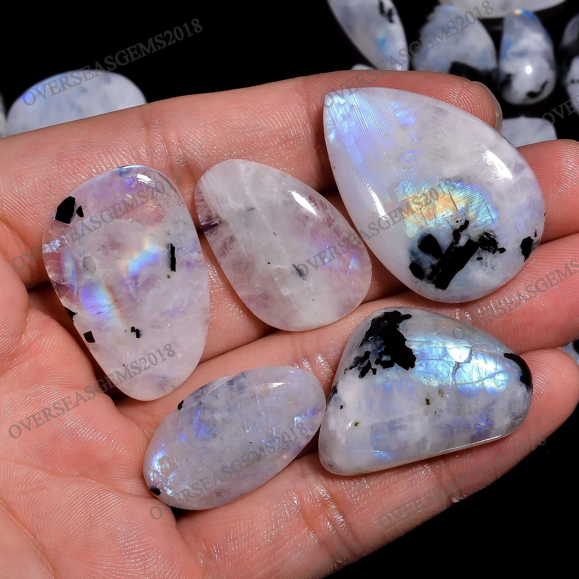 Tourmalated Moonstone Gemstone Lot, AAA Quality Crystal Supply - image 3
