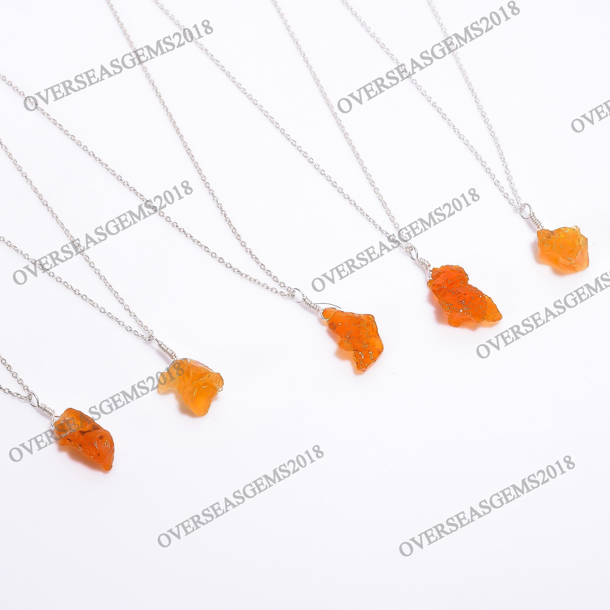 Raw Mexican Fire Opal Pendant Approx. 10 mm to 15 mm size