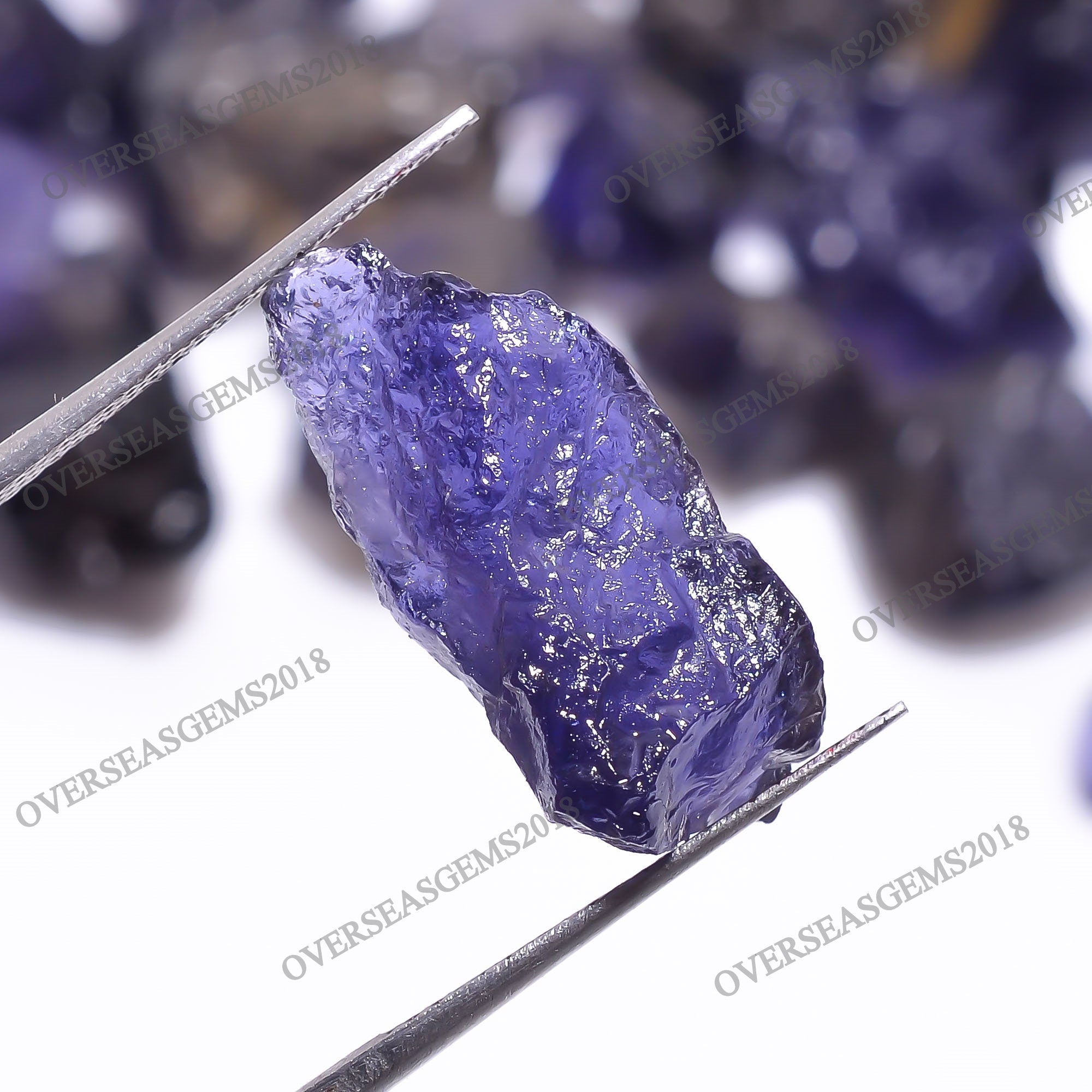 AAA Iolite Raw Crystal Gemstone with Blue Violet tones