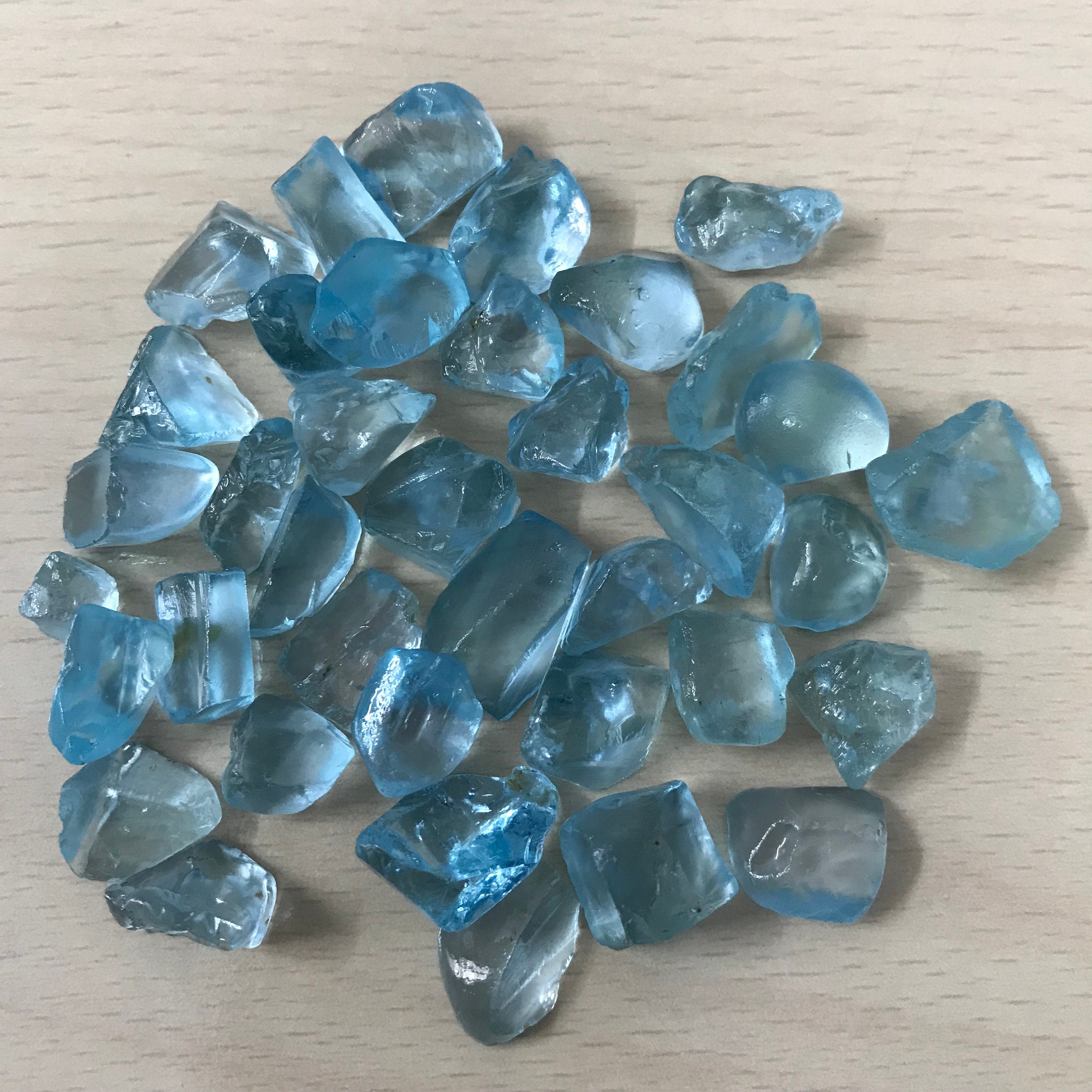 Raw Sky Blue Topaz Gemstone Lot, Rough Crystal for Jewelry Making (12-20 mm) - image 6
