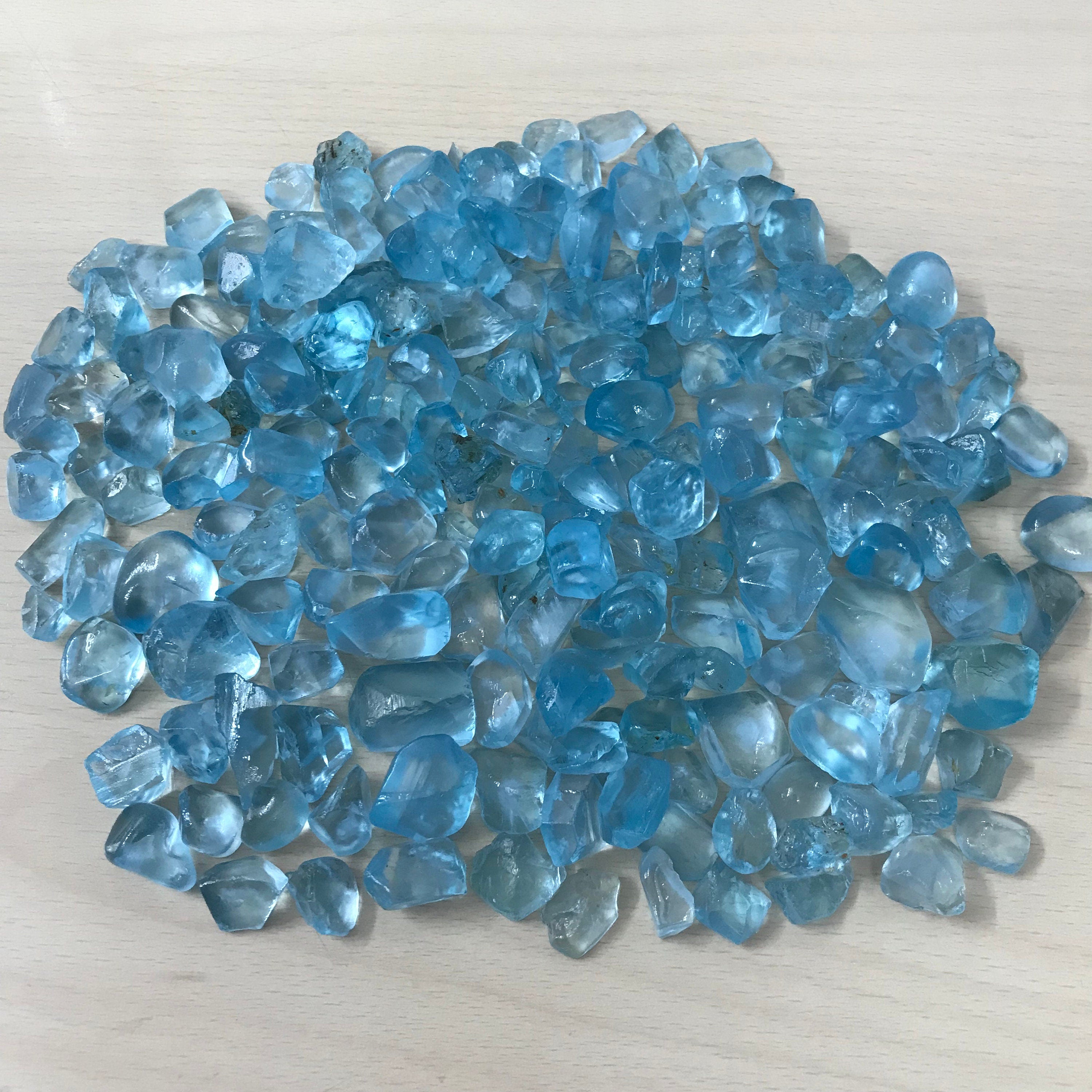 Raw Sky Blue Topaz Gemstone Lot, Rough Crystal for Jewelry Making (12-20 mm) - image 2