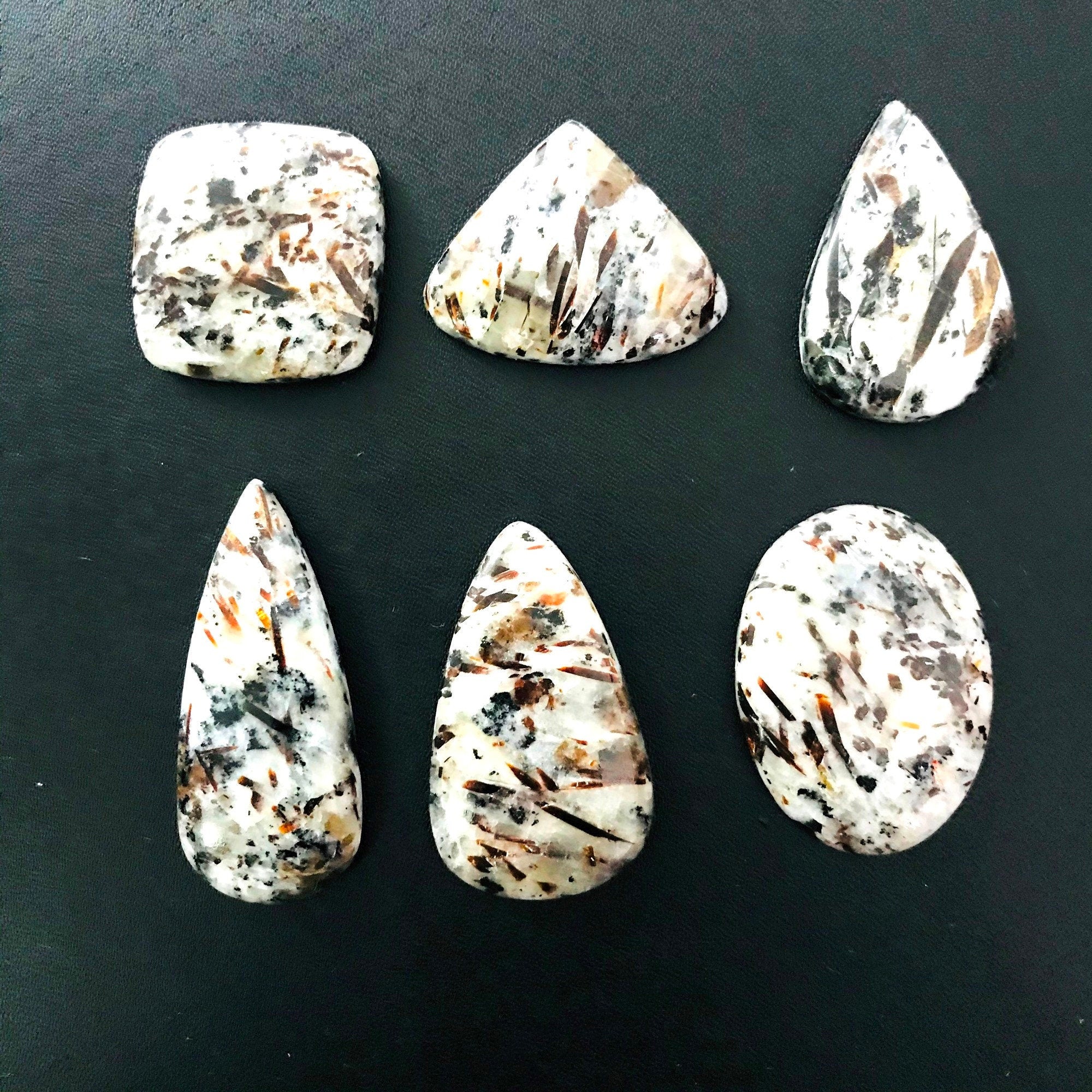 Natural Astrophylite Cabochon, Mix Shape Pendant Stone, 18-30mm - image 3