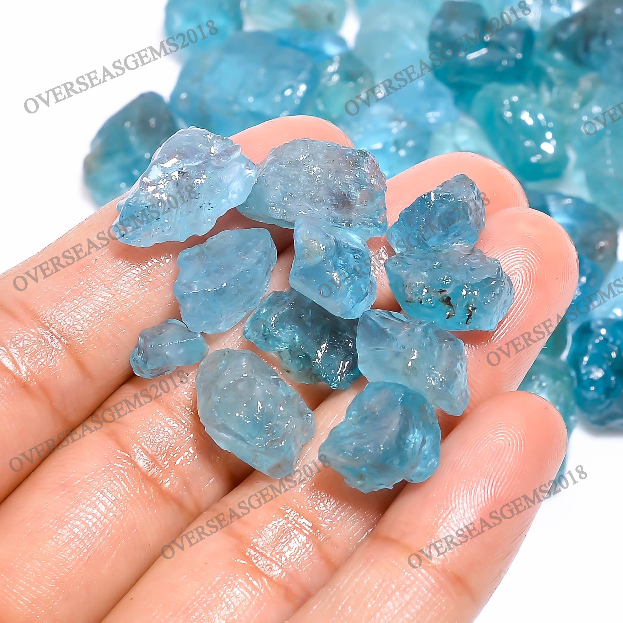 AAA Blue Apatite Iolite Stone with vibrant blue-violet tones