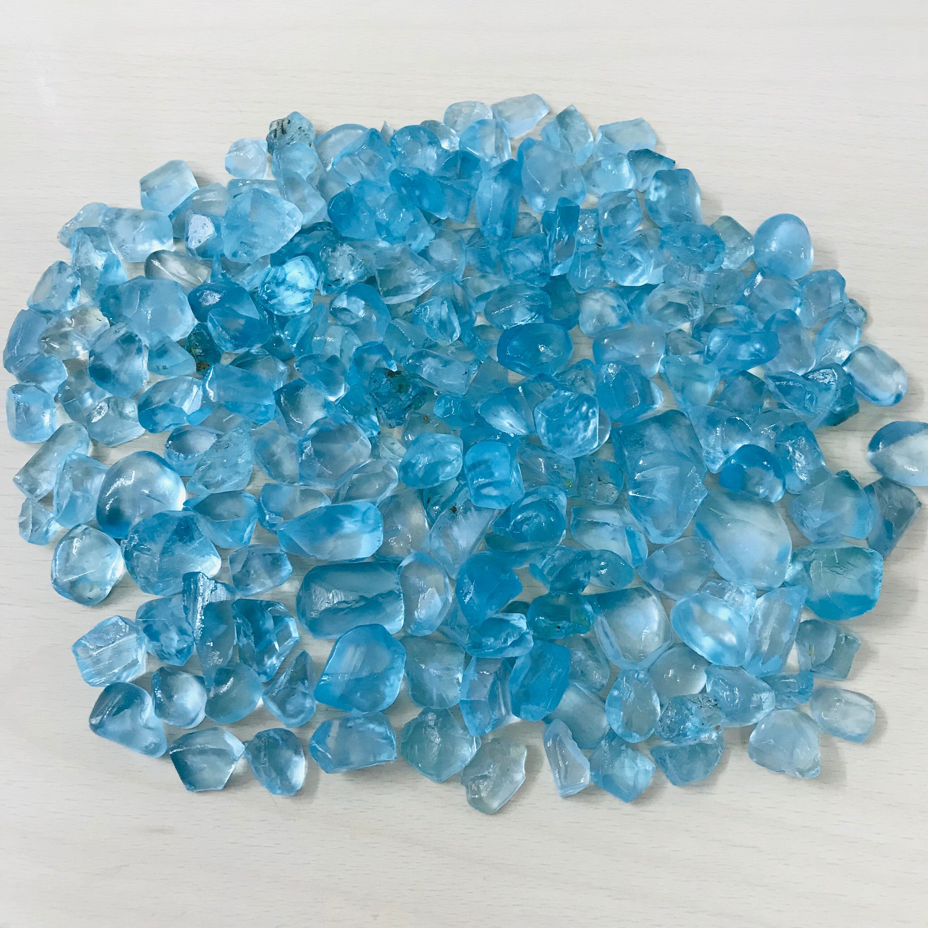 Raw Sky Blue Topaz Gemstone Lot, Rough Crystal for Jewelry Making (12-20 mm) - image 3