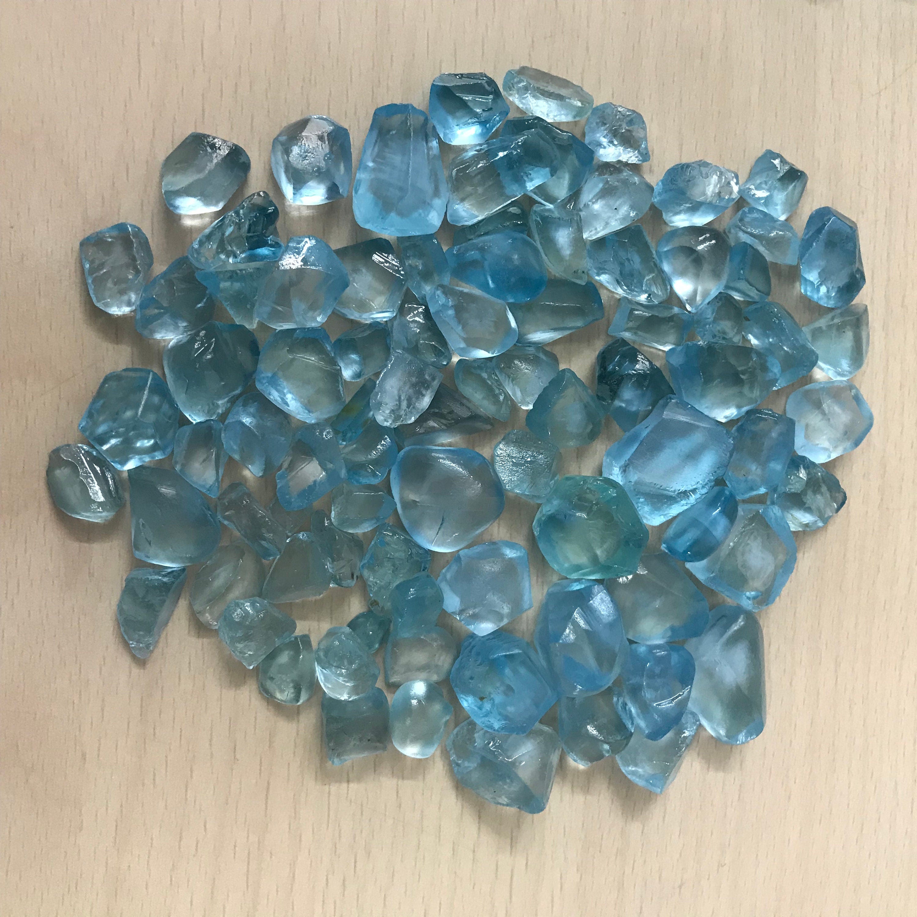 Raw Sky Blue Topaz Gemstone Lot, Rough Crystal for Jewelry Making (12-20 mm) - image 5