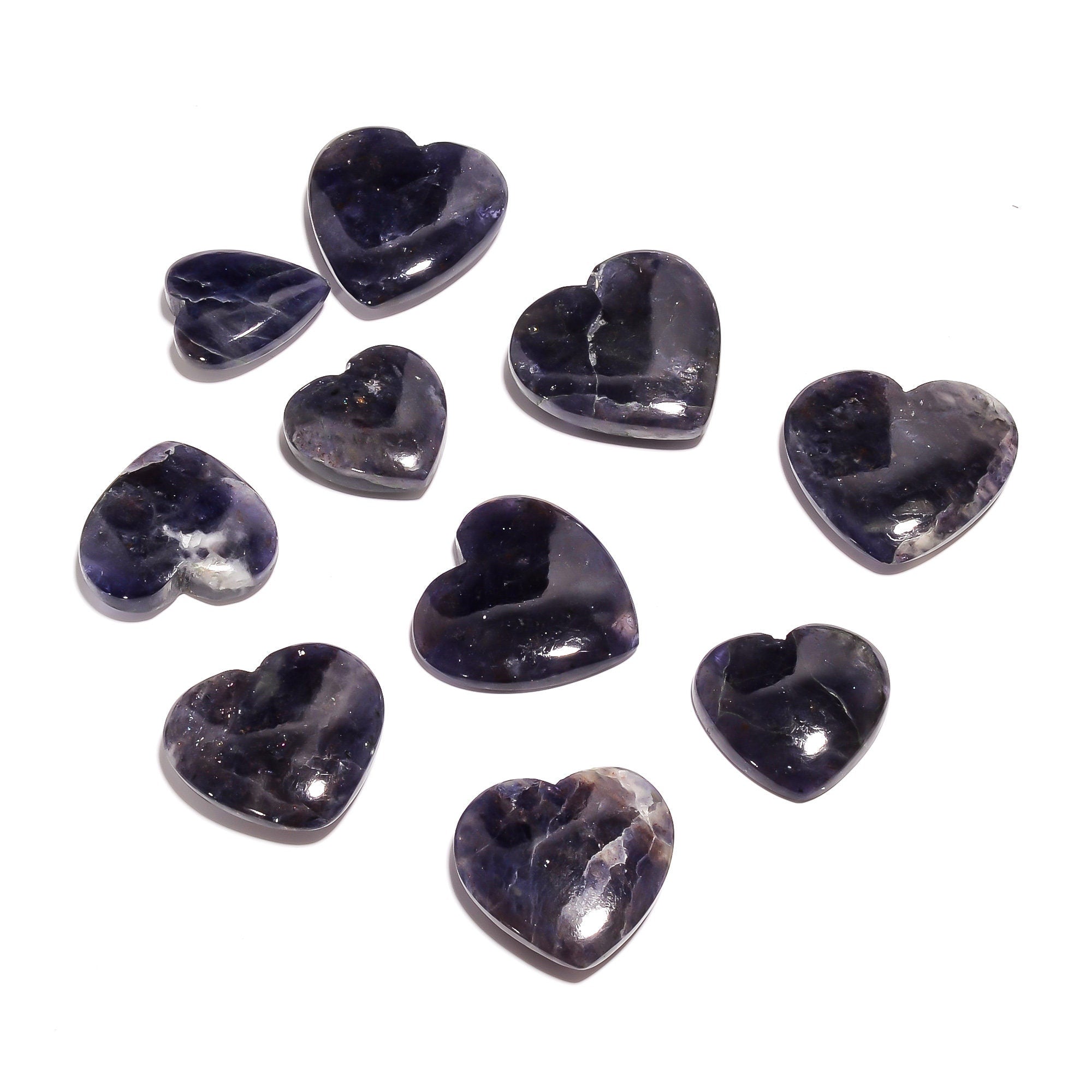 Iolite Sunstone Heart Cabochon: AAA Quality Gemstone, 20-30mm - image 3