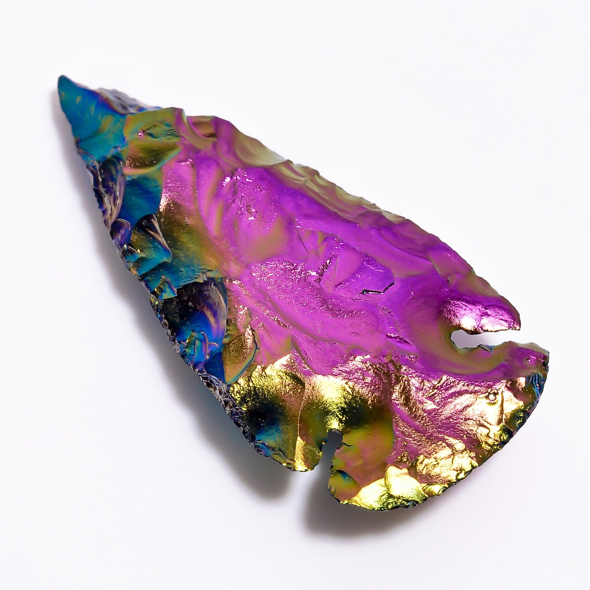 Angel Aura Quartz Arrowhead, Platinum Titanium Opalite Crystal, Handmade Gemstone - image 3