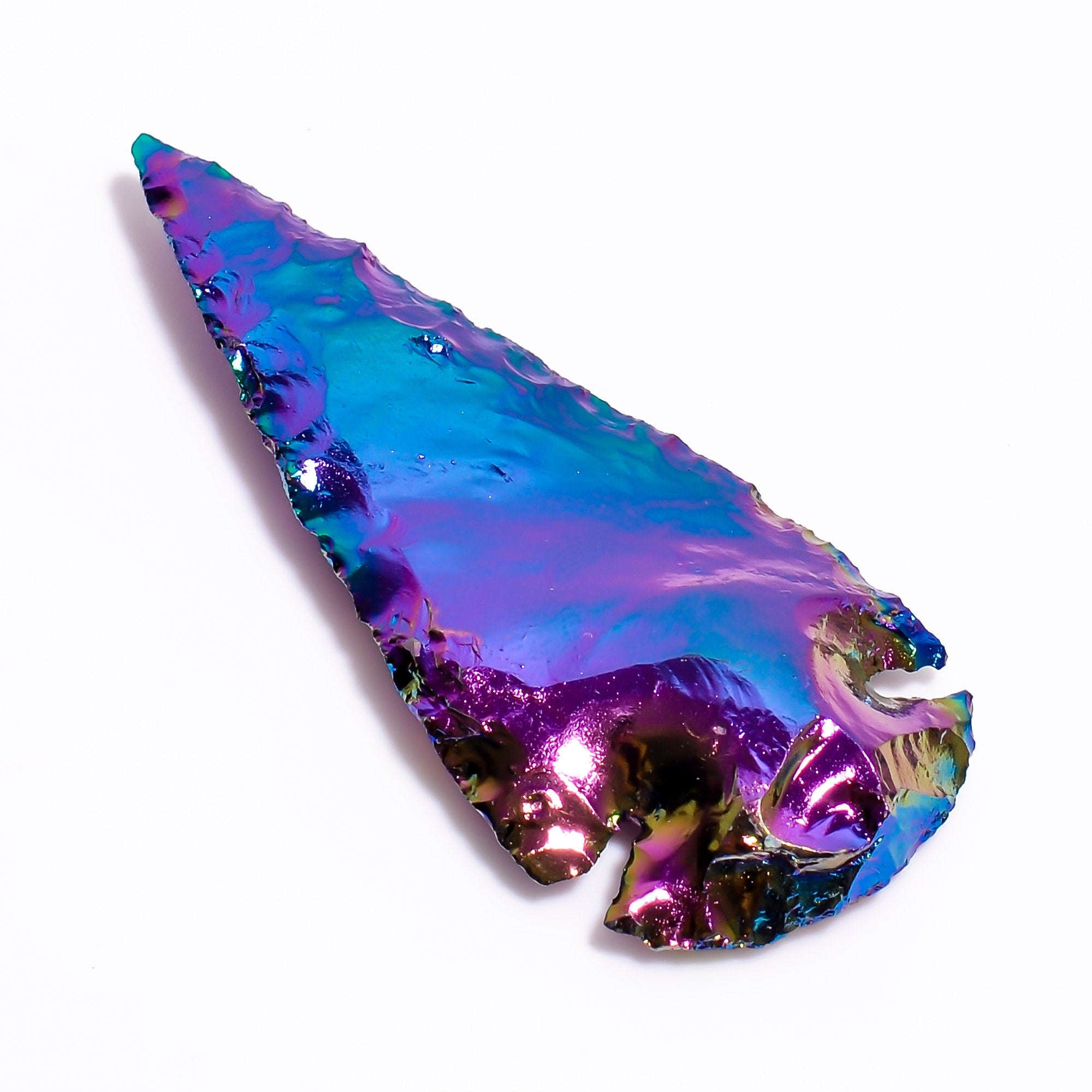 Angel Aura Quartz Arrowhead, Platinum Titanium Opalite Crystal, Handmade Gemstone - image 4