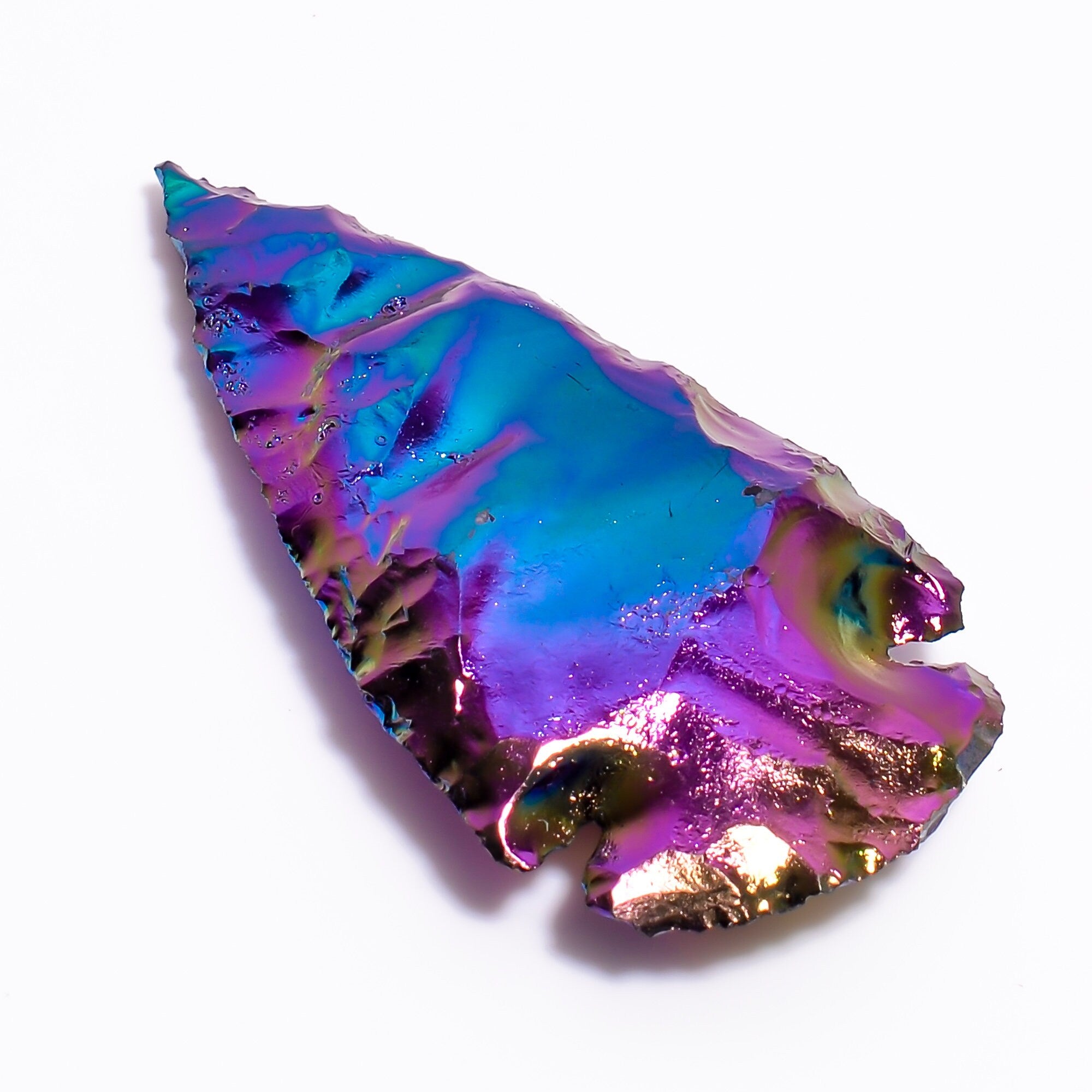 Angel Aura Quartz Arrowhead, Platinum Titanium Opalite Crystal, Handmade Gemstone - image 5