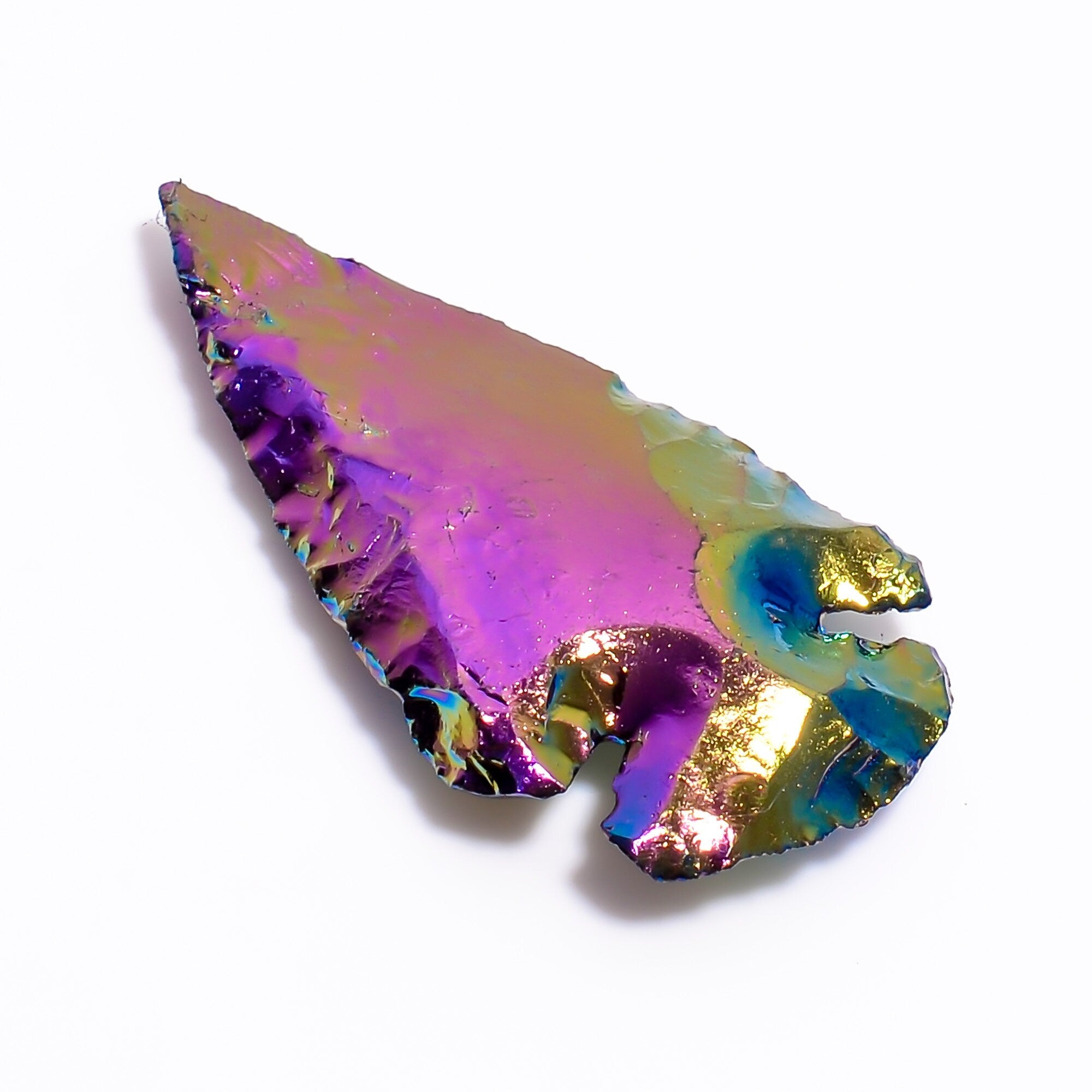 Angel Aura Quartz Arrowhead, Platinum Titanium Opalite Crystal, Handmade Gemstone - image 7