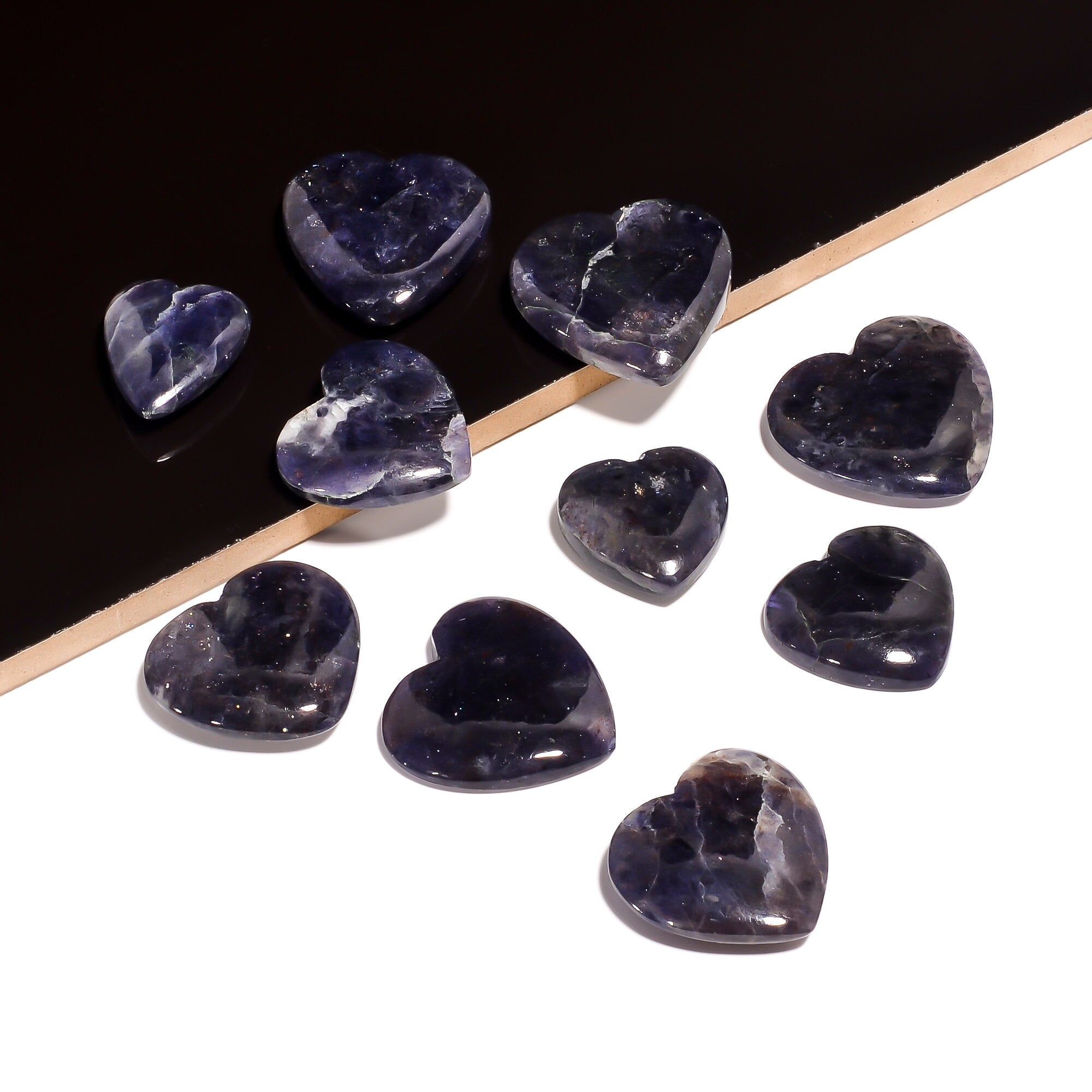 Iolite Sunstone Heart Cabochon: AAA Quality Gemstone, 20-30mm - image 2