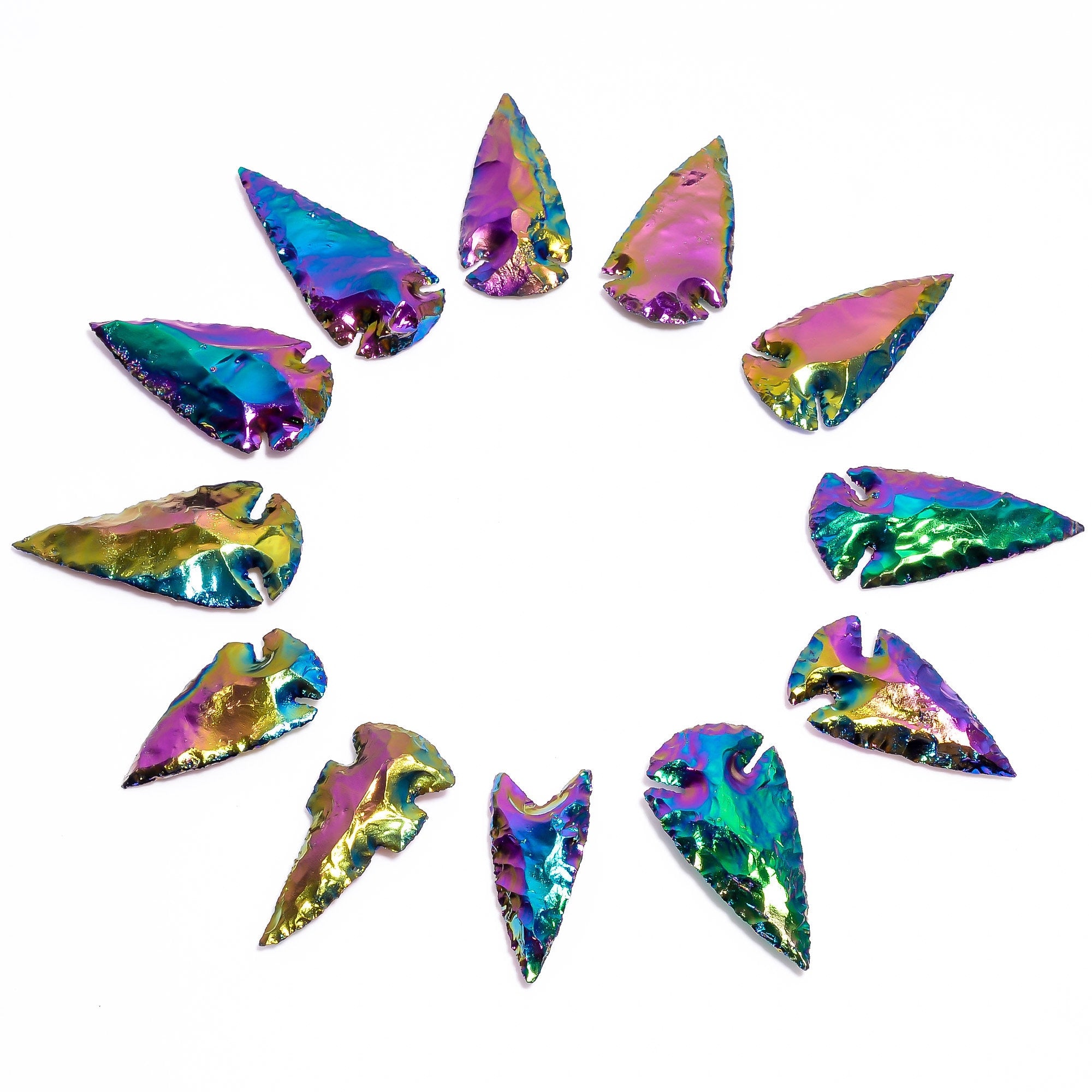 Angel Aura Quartz Arrowhead, Platinum Titanium Opalite Crystal, Handmade Gemstone