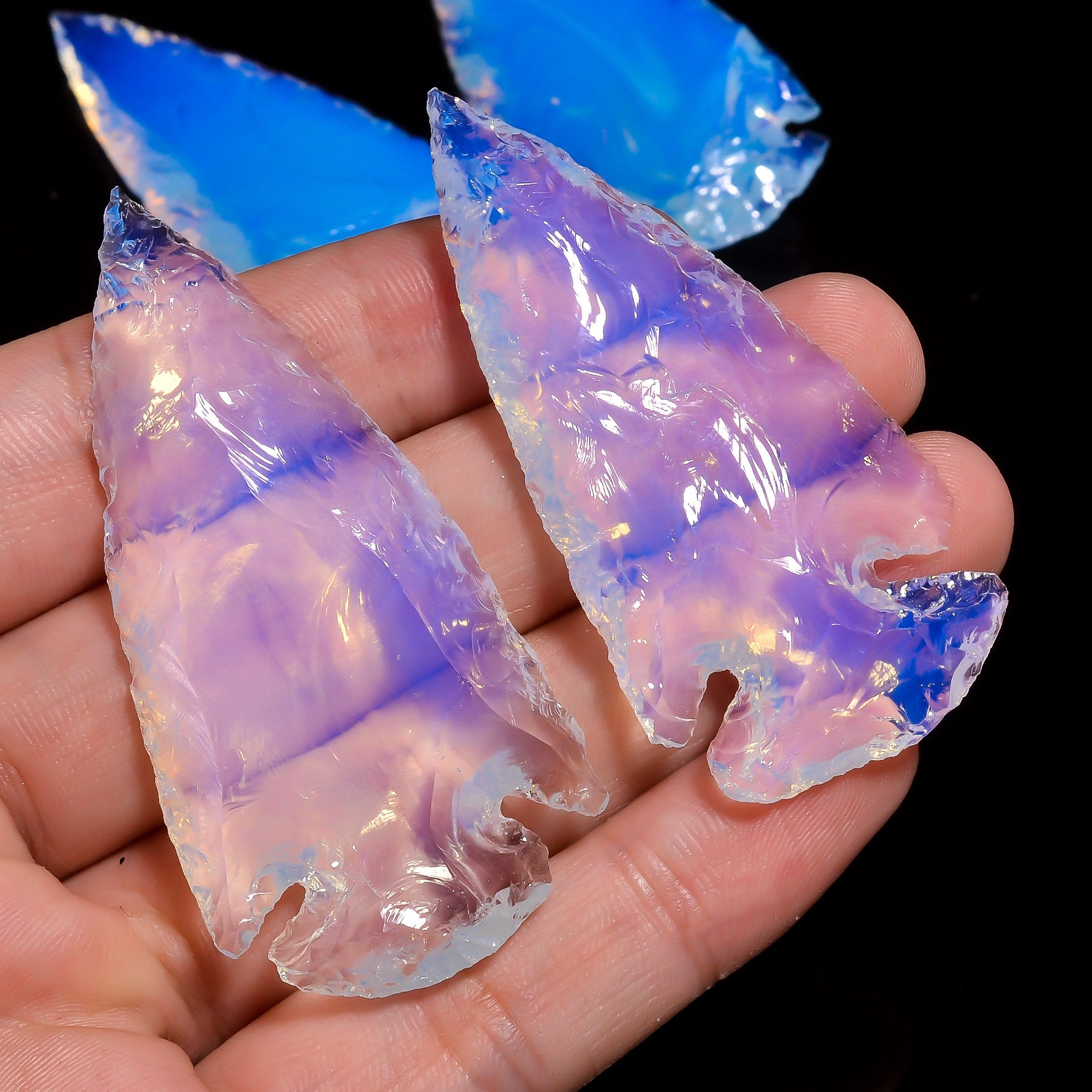 Angel Aura Quartz Arrowhead, Opalite Gemstone, AAA Quality - image 2