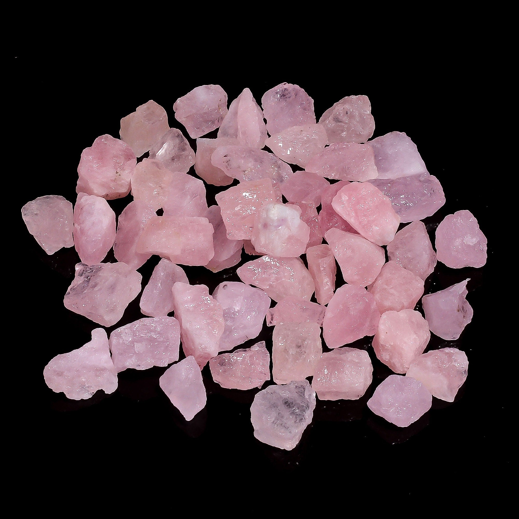 Pink Morganite Raw Gemstone Lot, Rough Loose Chips 15-25mm - image 2