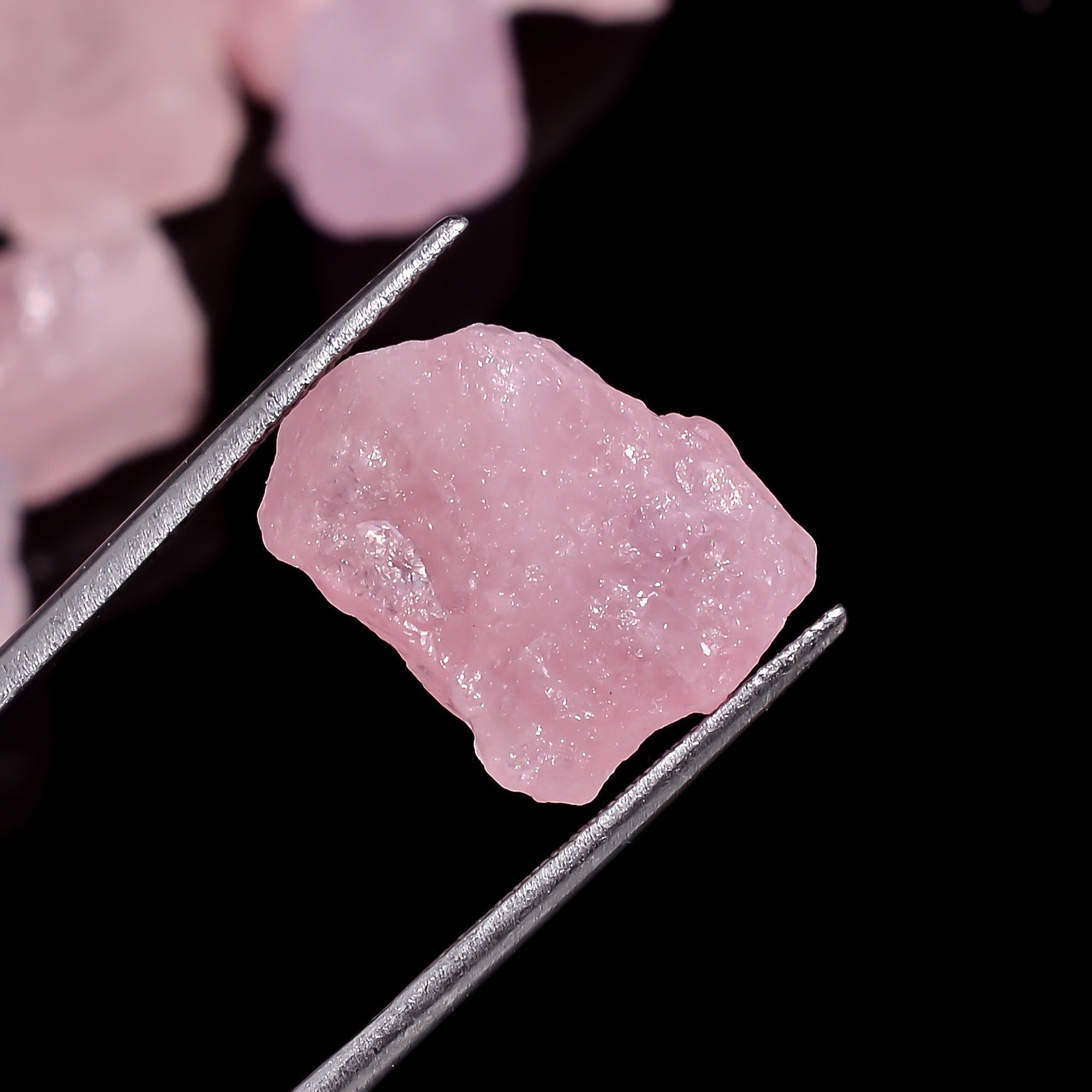 Pink Morganite Raw Gemstone Lot, Rough Loose Chips 15-25mm - image 5