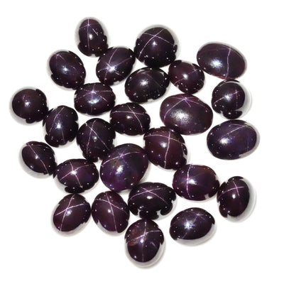 Genuine Star Rare Asterism Garnet Crystals with Natural Star Effect, AAA Cabochons for Collectors
