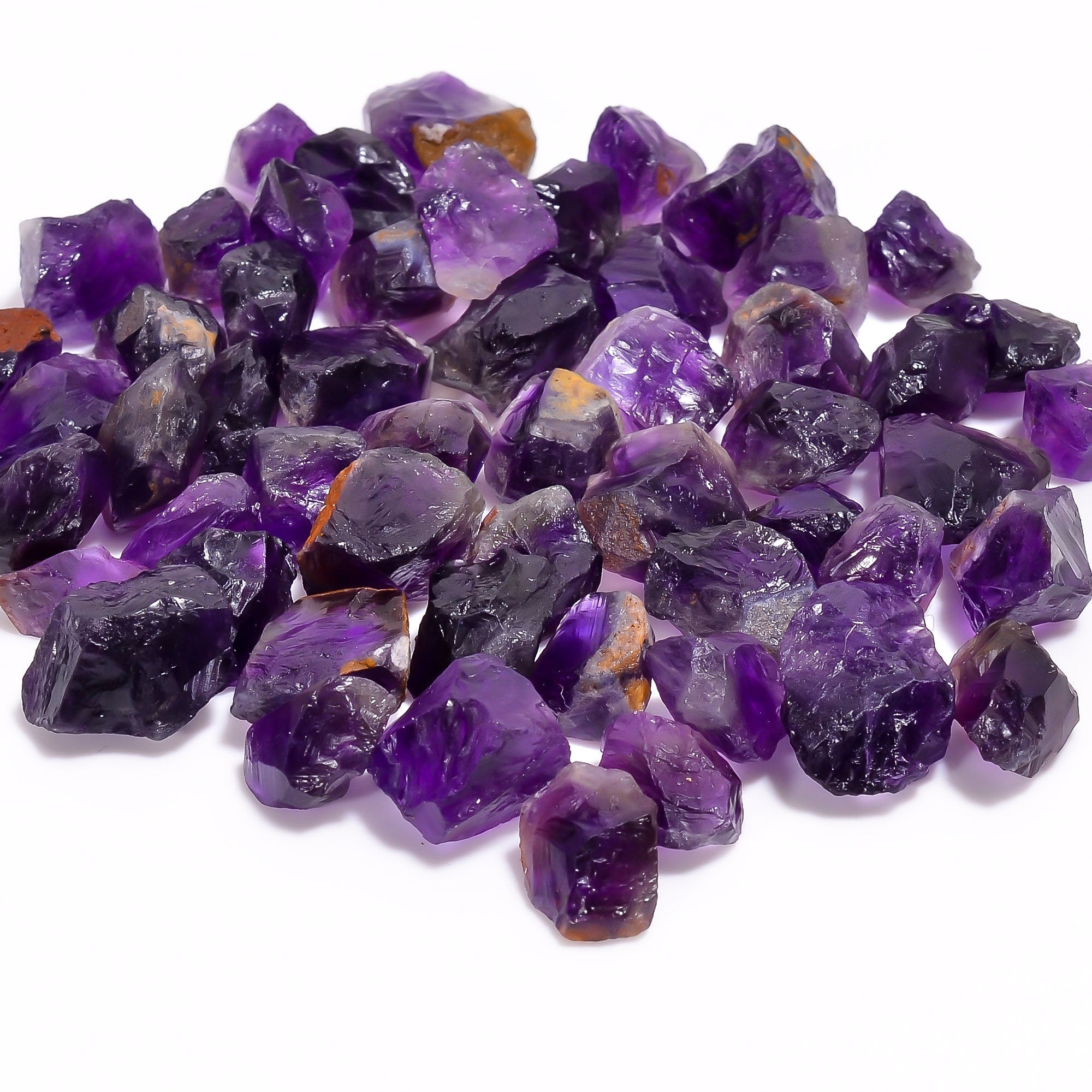 Raw Amethyst Gemstone Lot: 12-20mm Rough Crystal Chips for Jewelry Making. - image 4