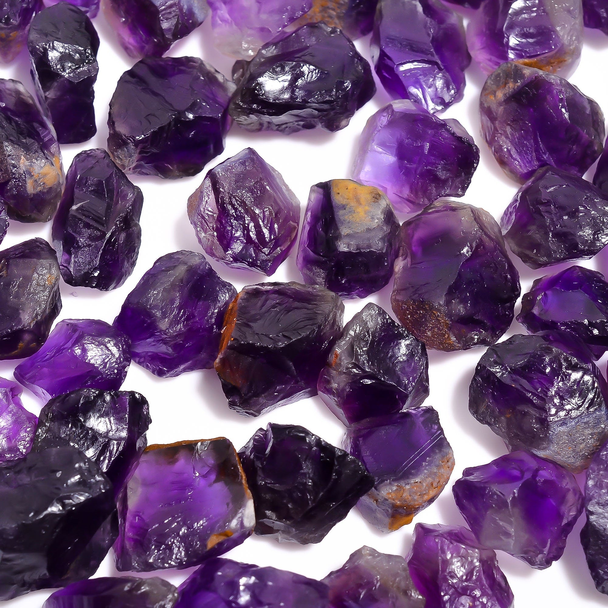 Raw Amethyst Gemstone Lot: 12-20mm Rough Crystal Chips for Jewelry Making. - image 2
