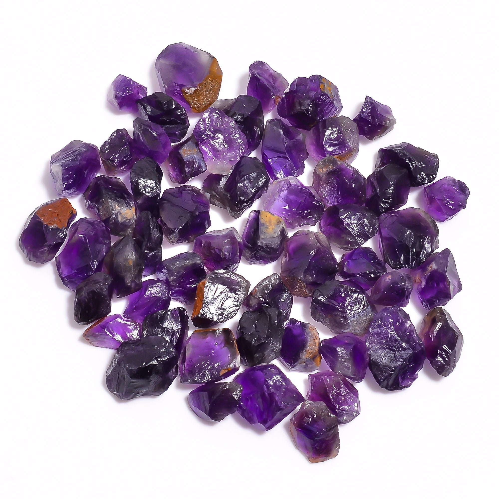 Raw Amethyst Gemstone Lot: 12-20mm Rough Crystal Chips for Jewelry Making. - image 3