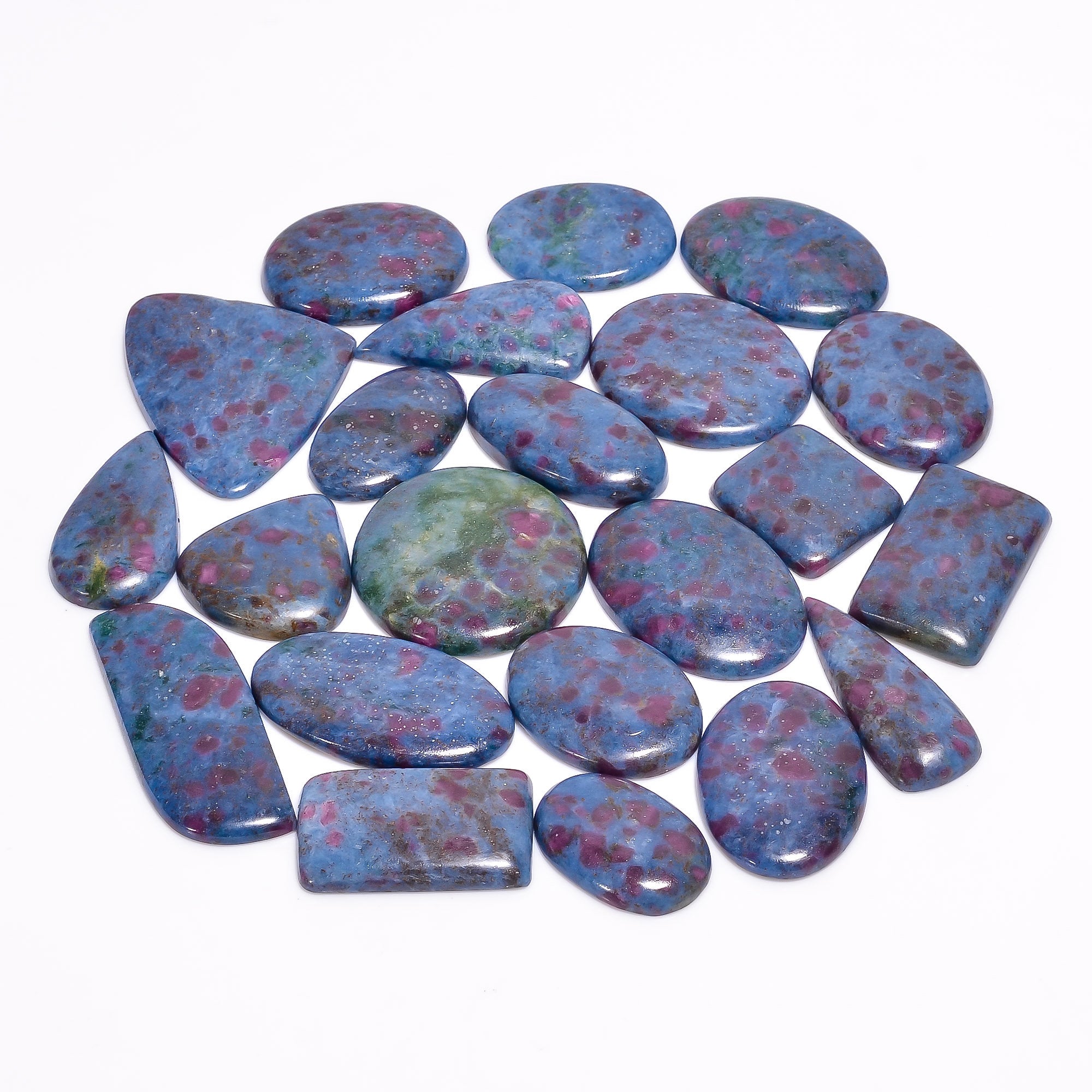 Ruby Kyanite Cabochon, Bulk Gemstone, DIY Jewelry Making, 20-30mm