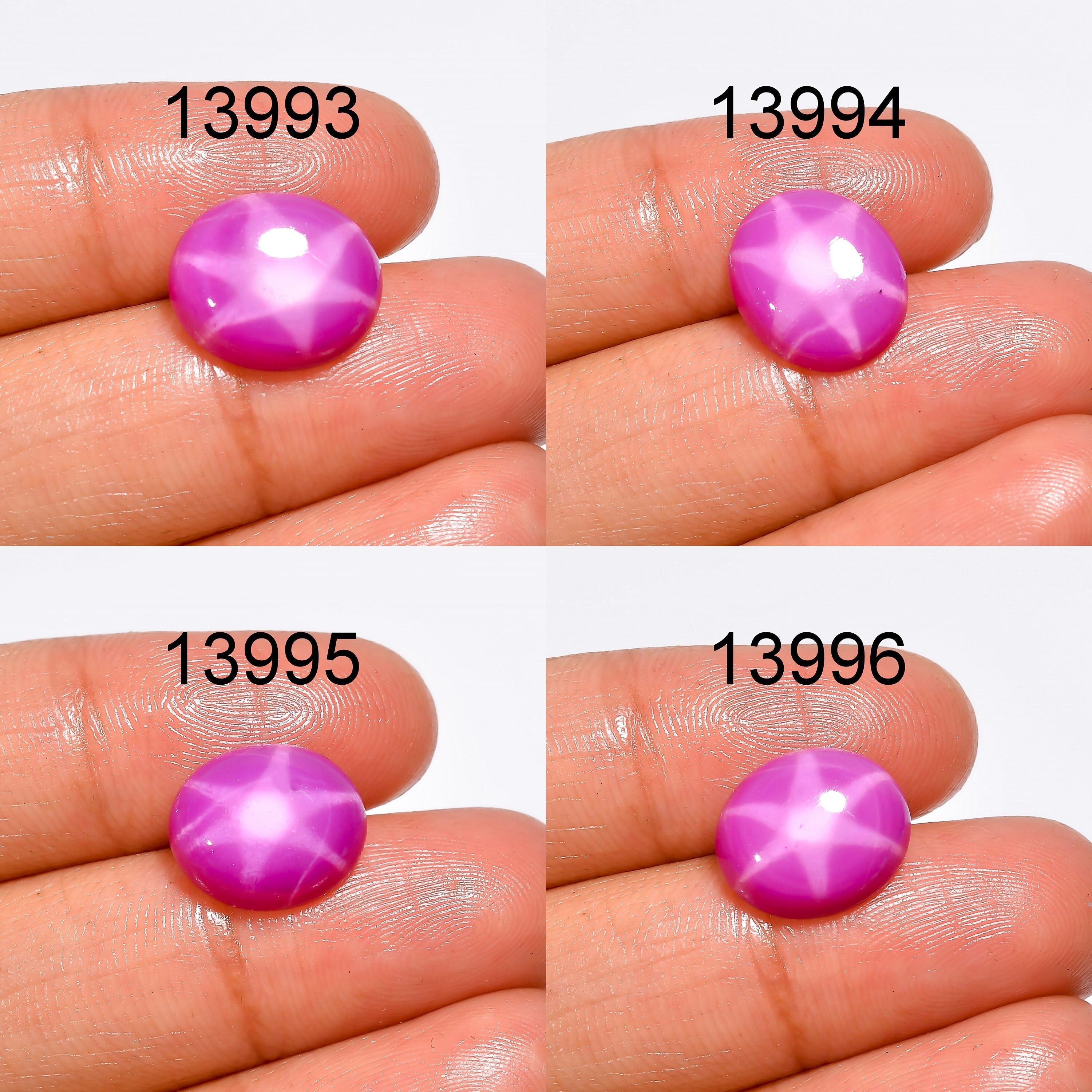 AAA Pink Star Ruby Cabochon, Six Ray Gemstone, Jewelry Making - image 2