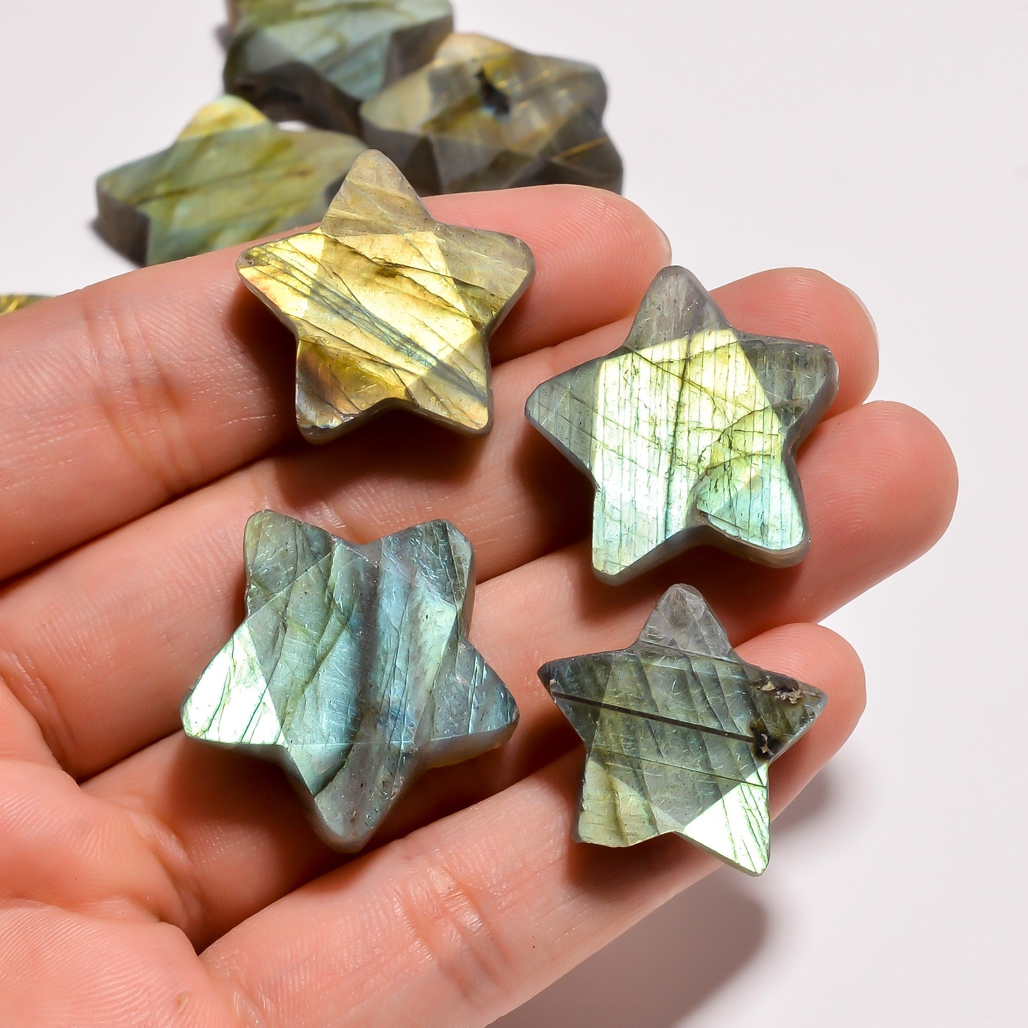 Labradorite Star Cabochon, AAA Quality Gemstone (20-30mm)