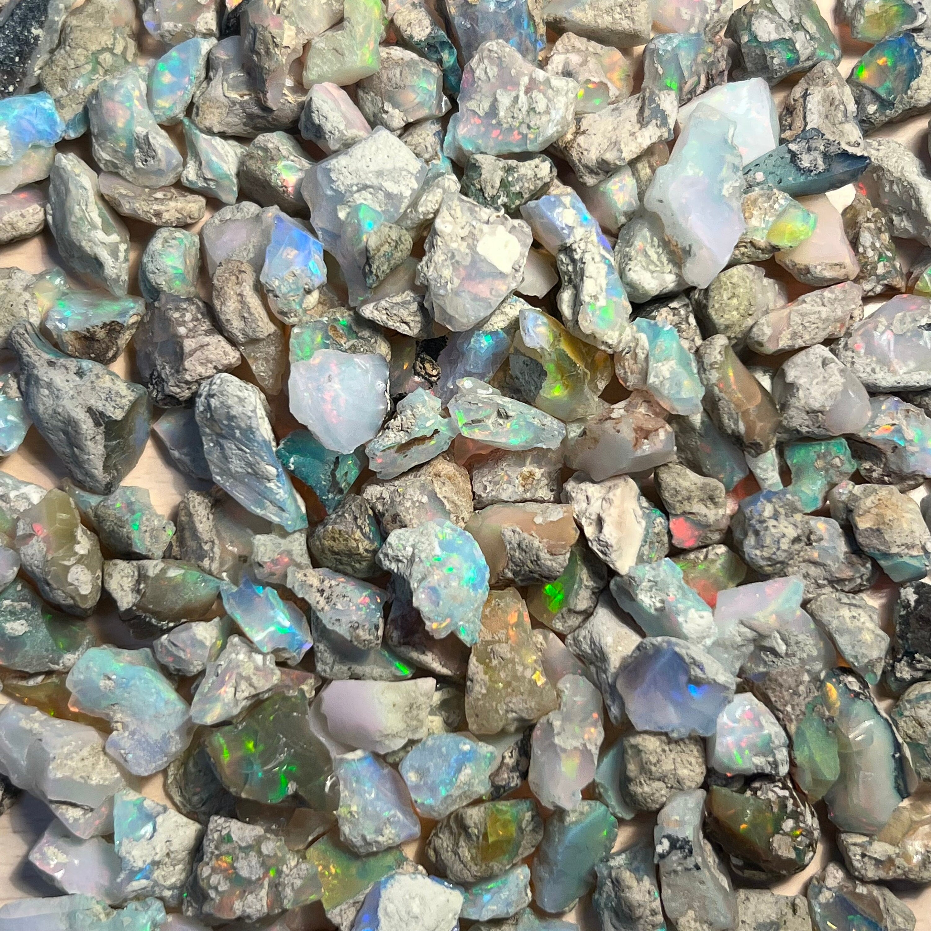 Raw Ethiopian Opal Crystal: Natural Honeycomb Sun Fire Gemstone - image 3