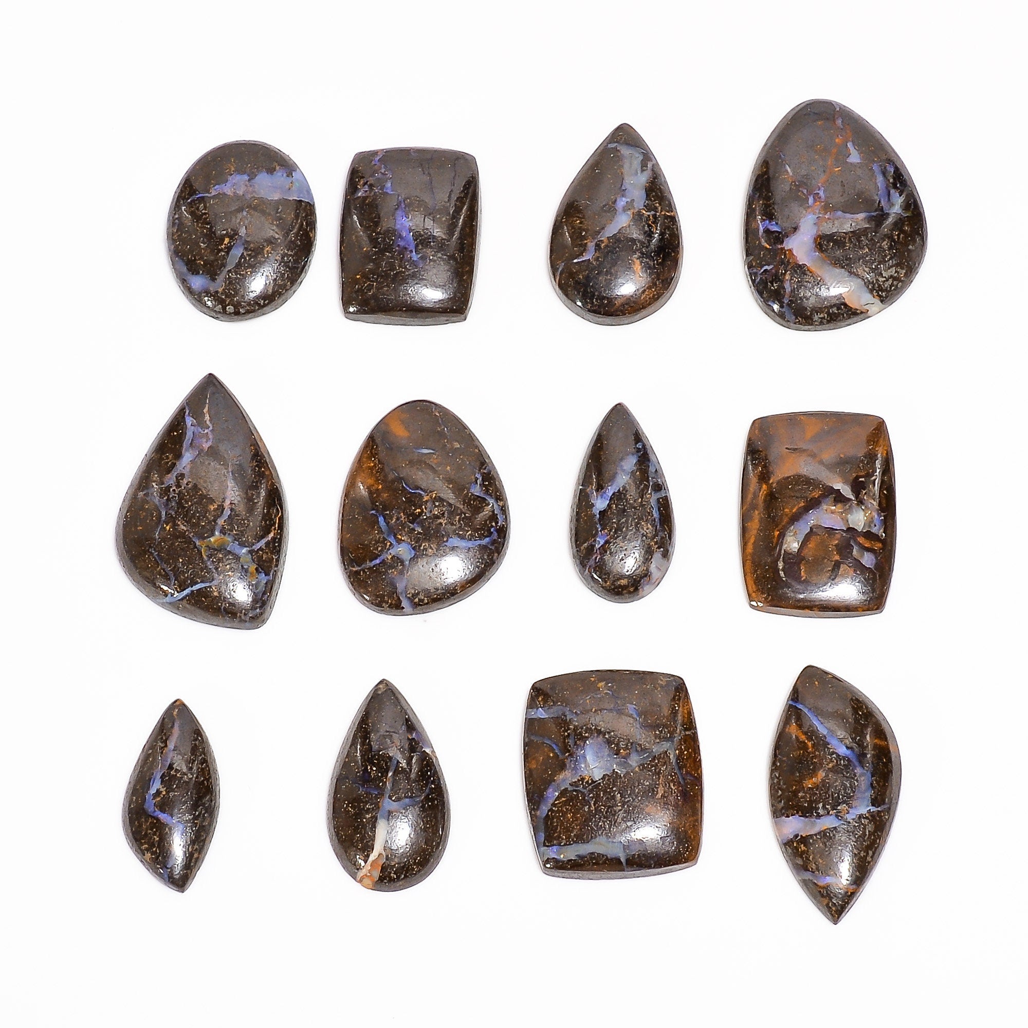 Natural Boulder Opal Cabochon Lot, Designer Jewelry Making Supply - image 2