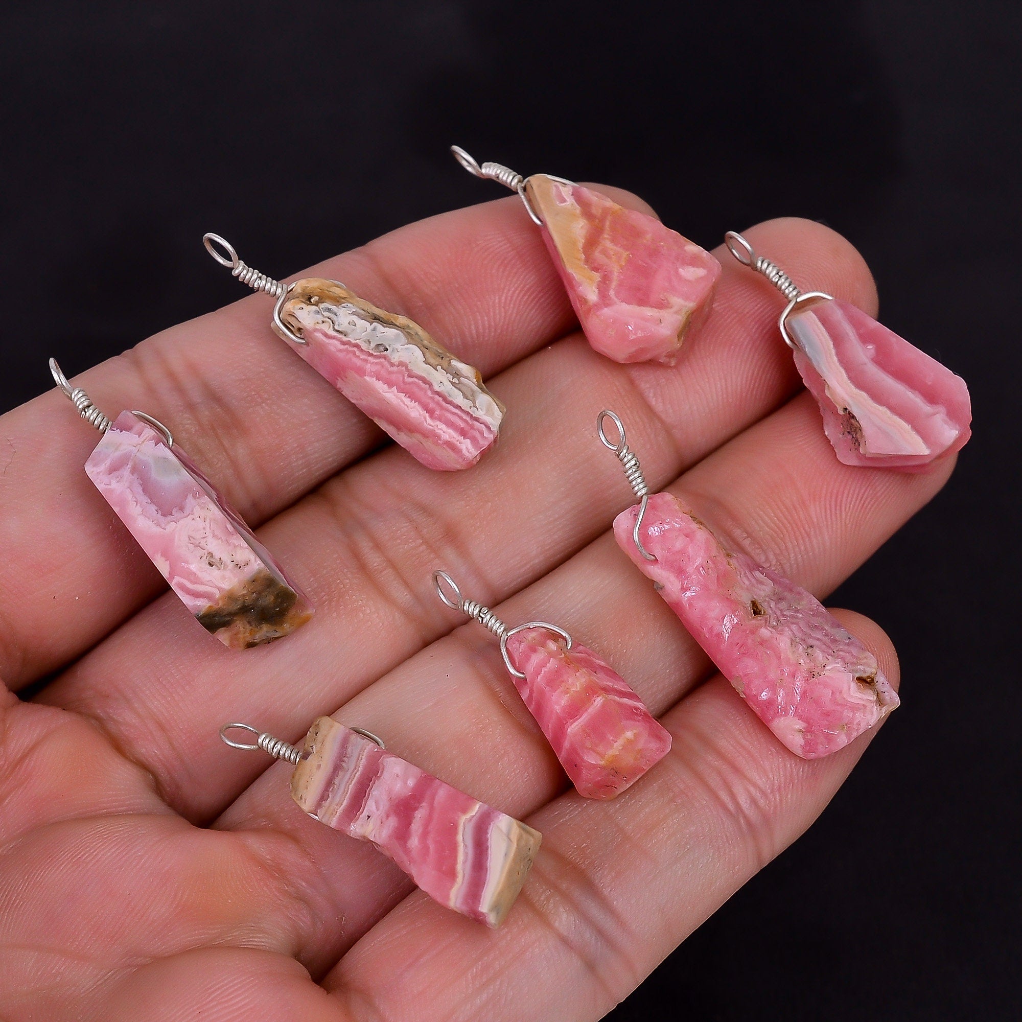 AAA Quality Pink Rhodochrosite Pendant