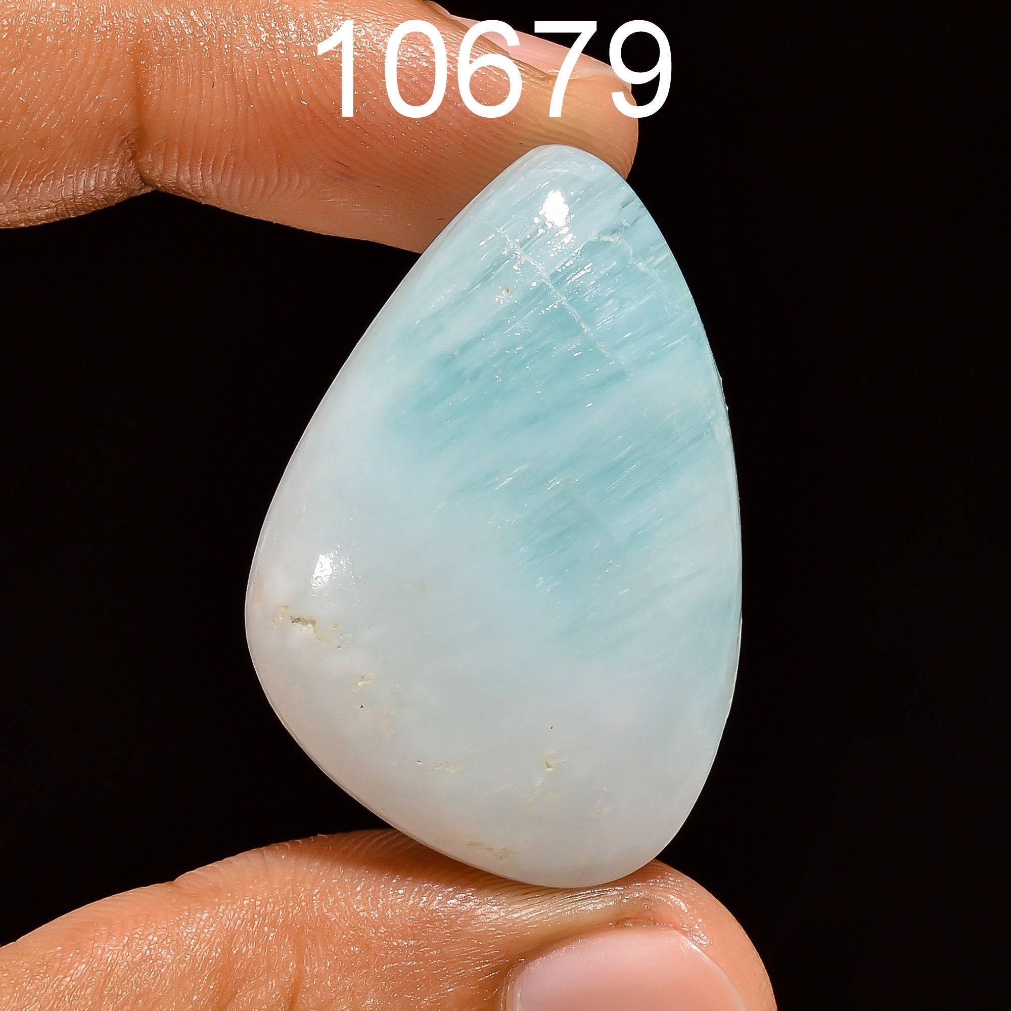 AAA Blue Aragonite Cabochon, Loose Gemstone, Jewelry Making - image 7