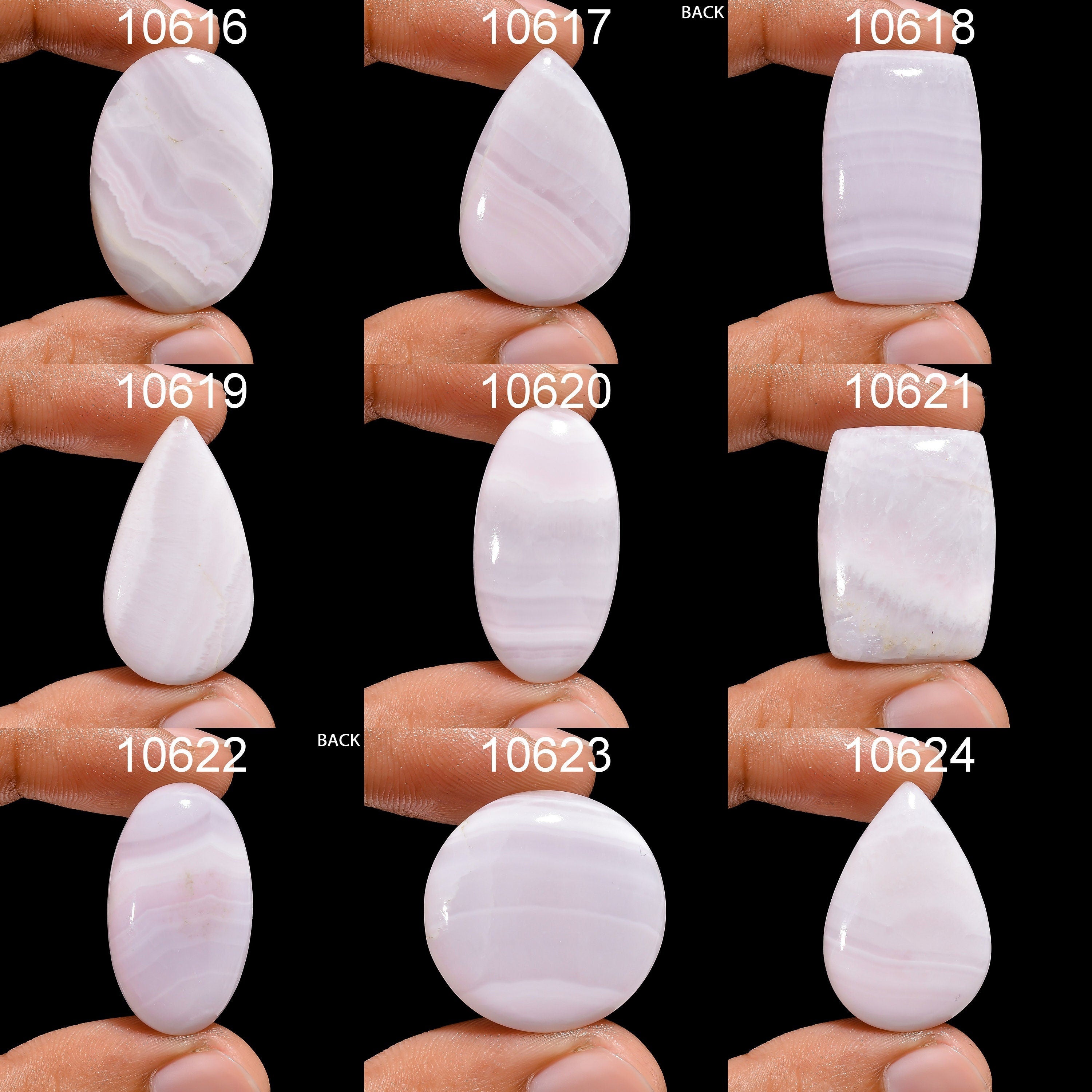 Natural Pink Calcite Cabochon, Designer Gemstone, Jewelry Making - image 3