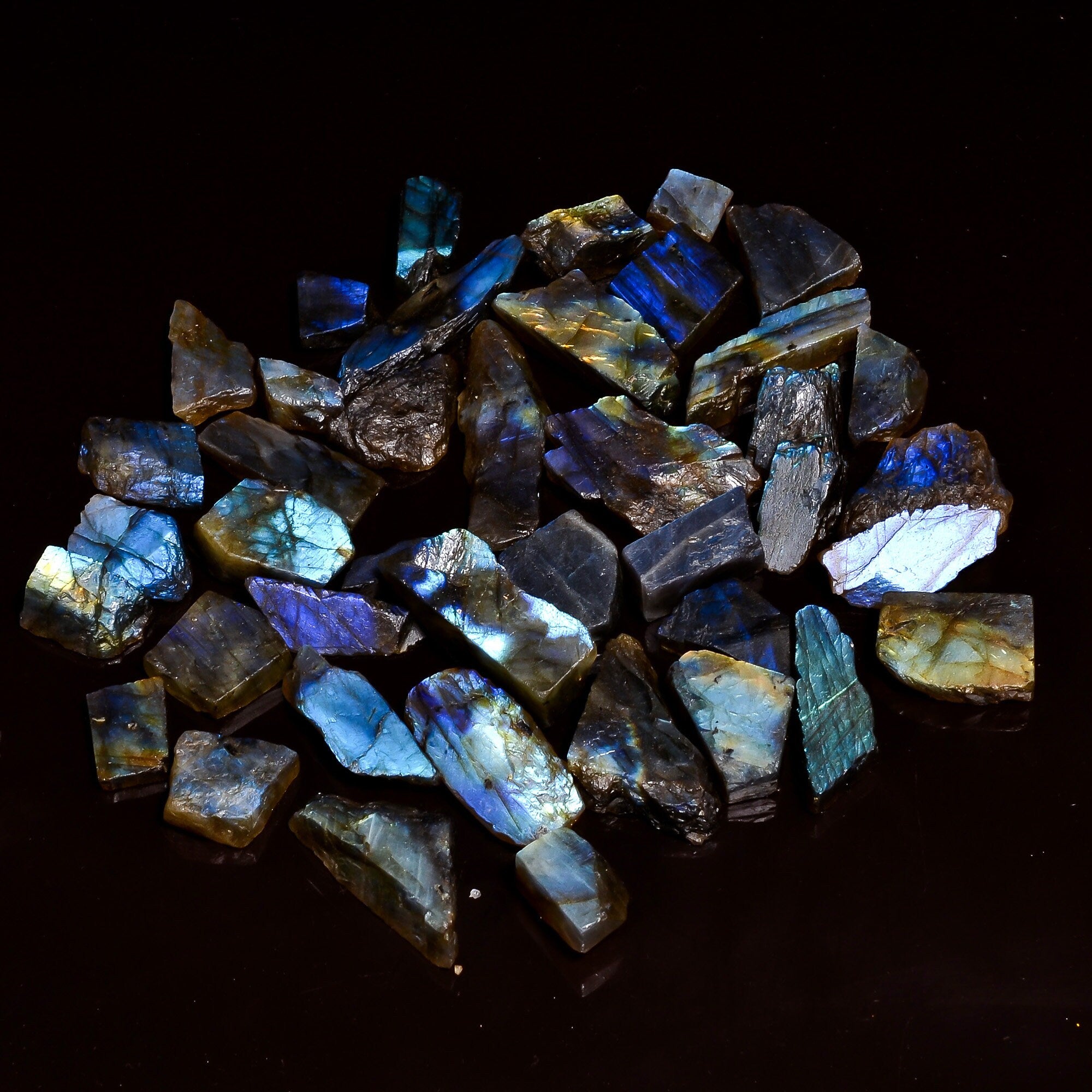 Blue Labradorite Raw Gemstone, Wholesale Spectrolite Labradorite Crystal Lot, Blue Fire Flashy Labradorite Rough, Jewelr - image 3