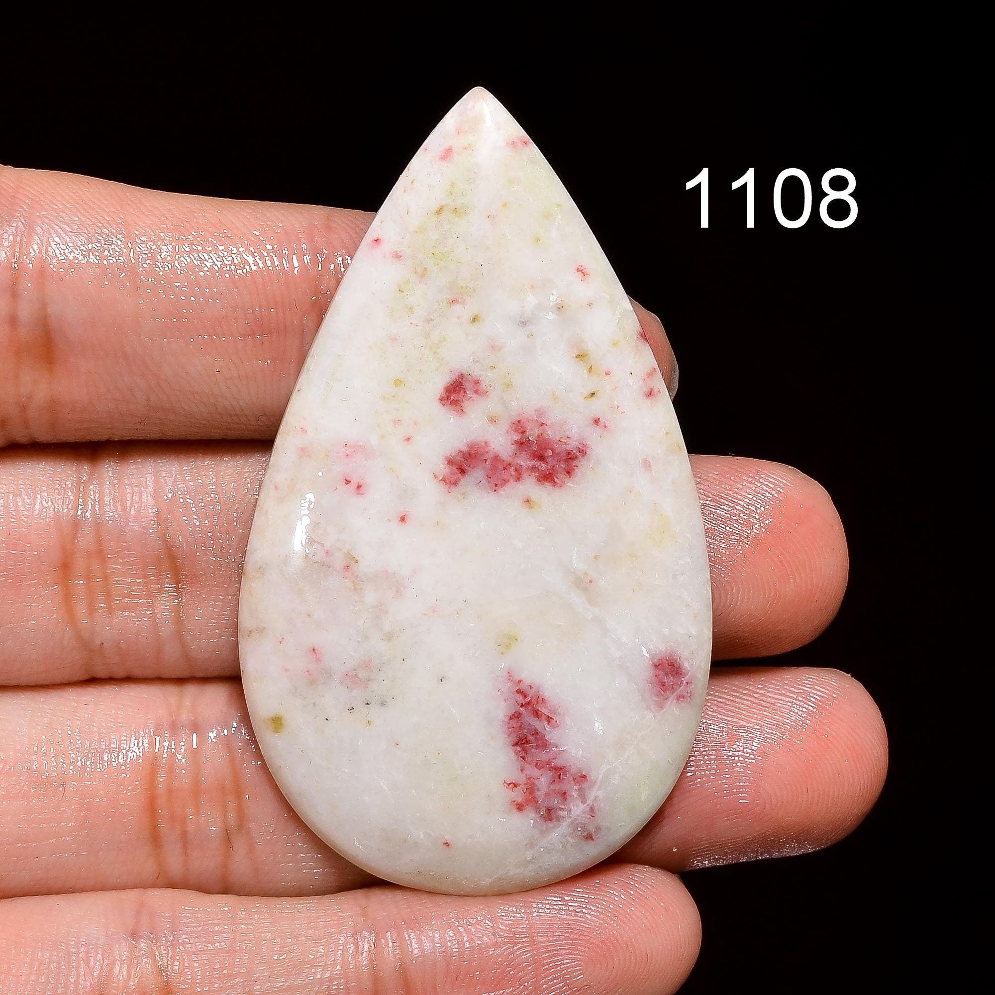 Natural Cinnabar Gemstone Cabochon: DIY Jewelry Pendant, Healing Crystal