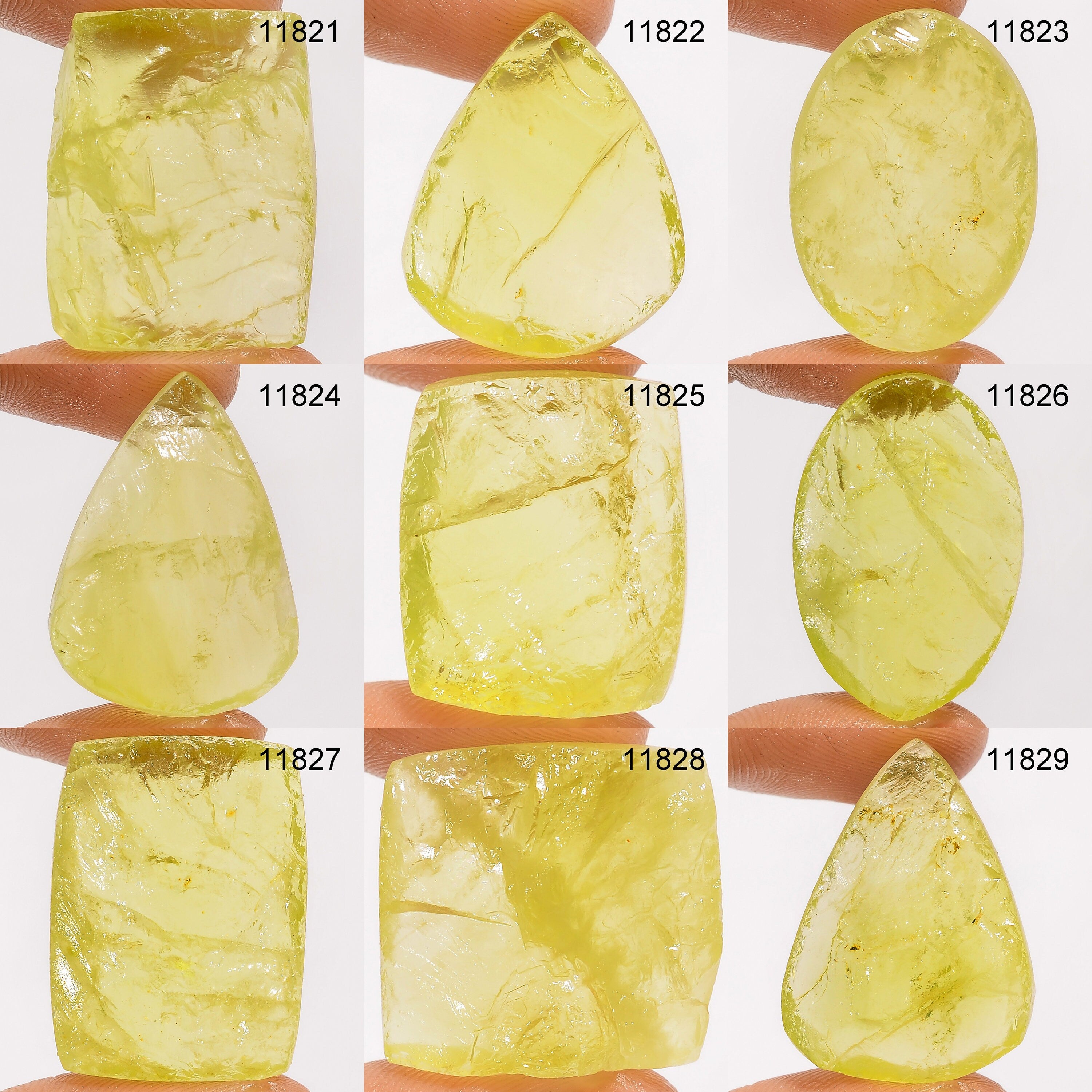 Lemon Quartz Druzy Gemstone, Raw Mix Shape Crystal, DIY Jewelry Making. - image 5