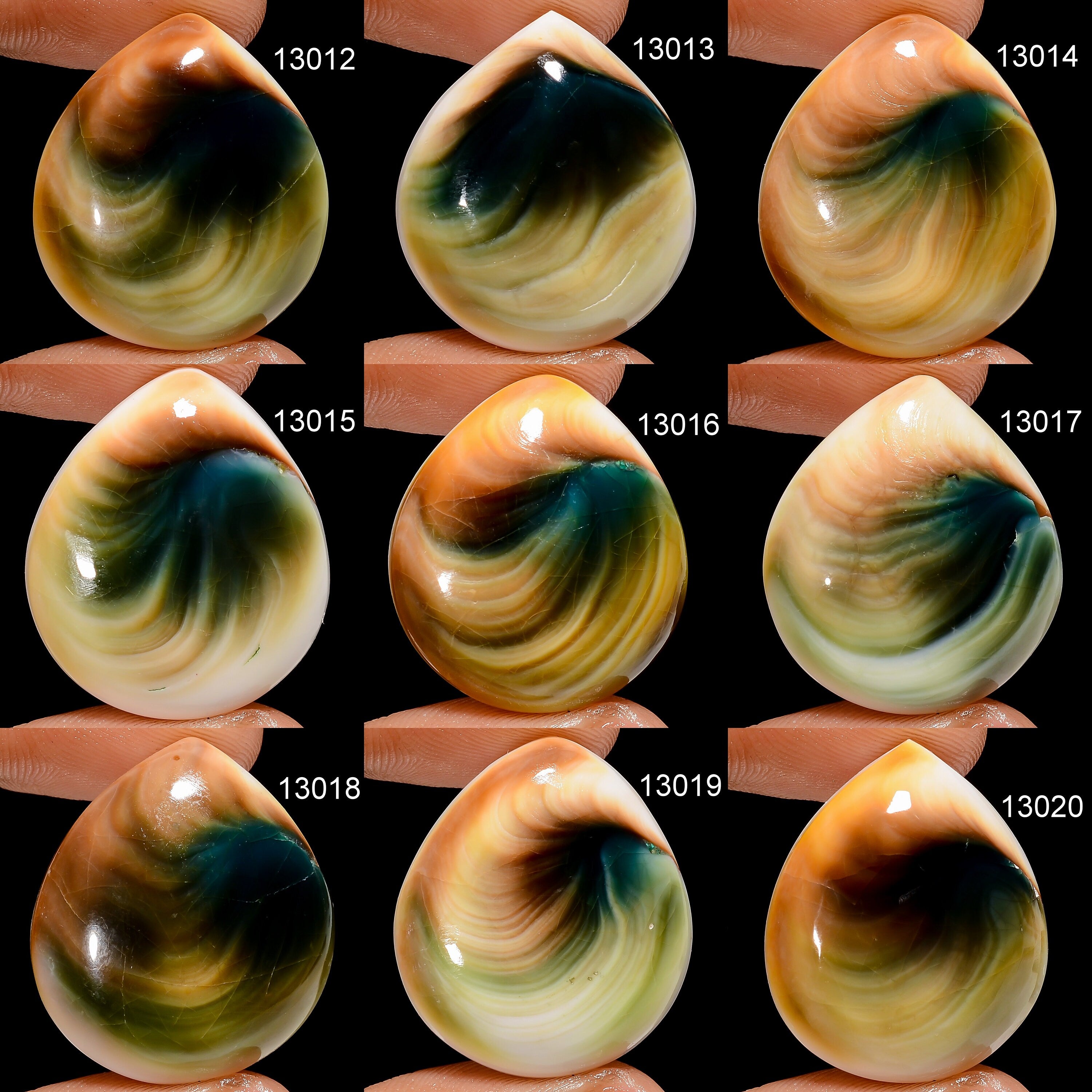 Natural Shiva Eye Shell Cabochon: Rare Gemstone for Jewelry Making - image 3