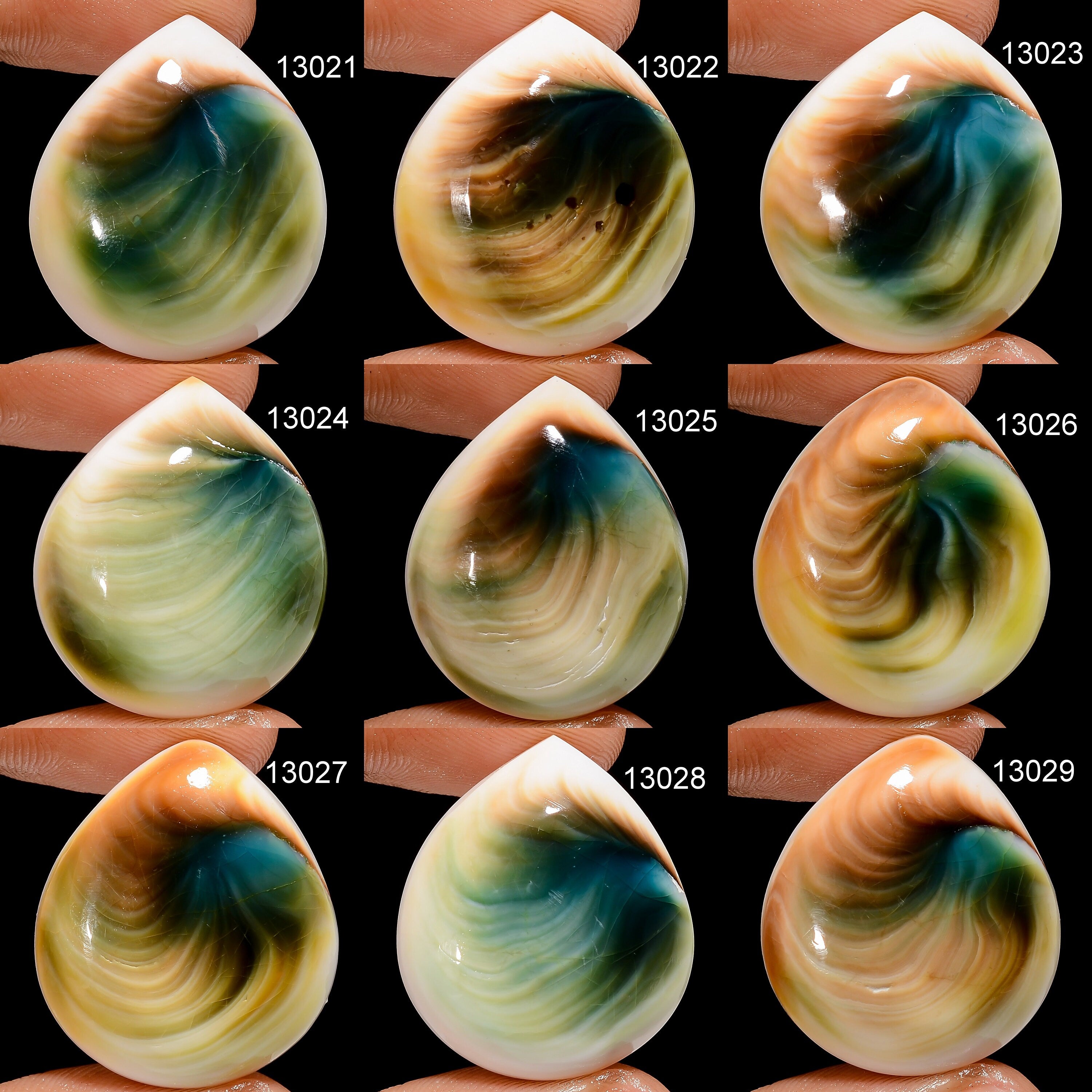 Natural Shiva Eye Shell Cabochon: Rare Gemstone for Jewelry Making - image 4