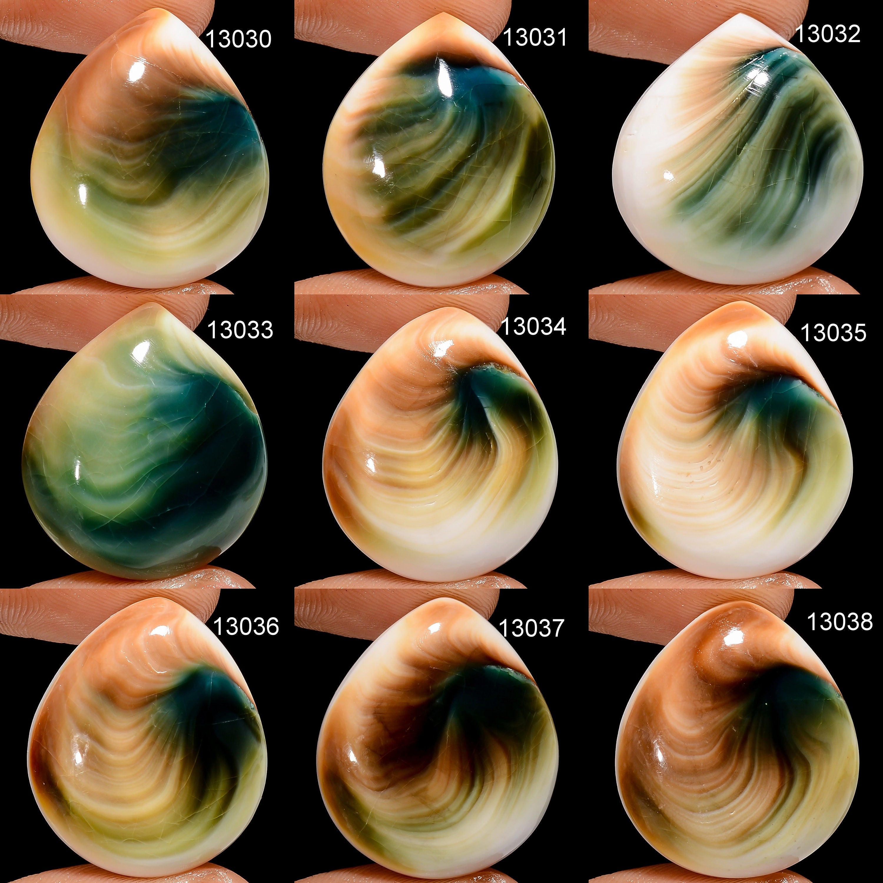 Natural Shiva Eye Shell Cabochon: Rare Gemstone for Jewelry Making - image 5