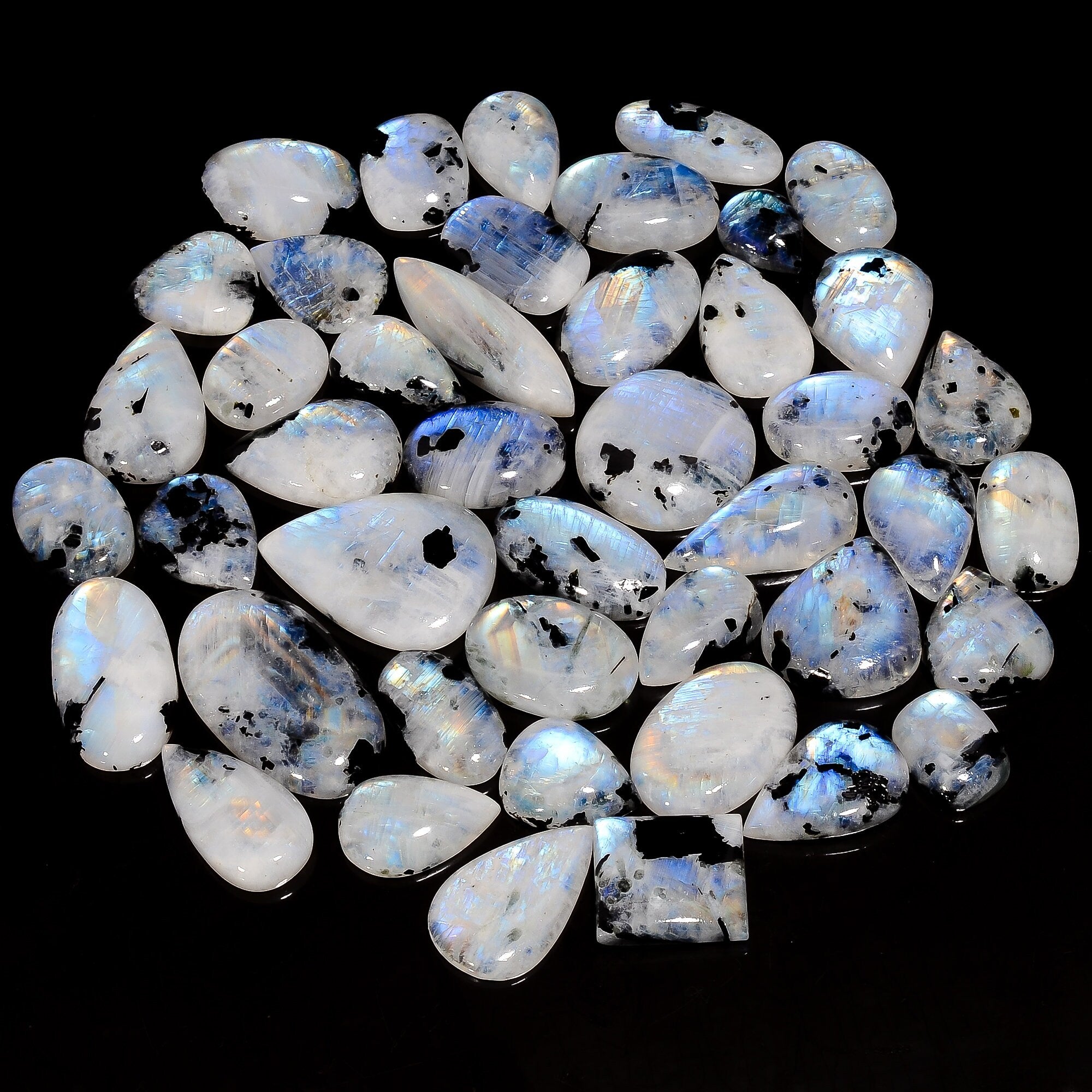 Tourmalated Moonstone Gemstone Lot, AAA Quality Crystal Supply - image 2
