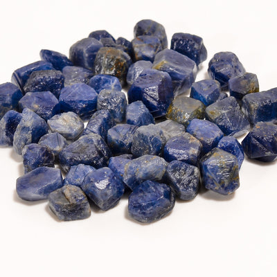 September Birthstone Blue Sapphire Raw Crystal Lot Natural Rough Corundum Wholesale Parcel for Jewelry Making