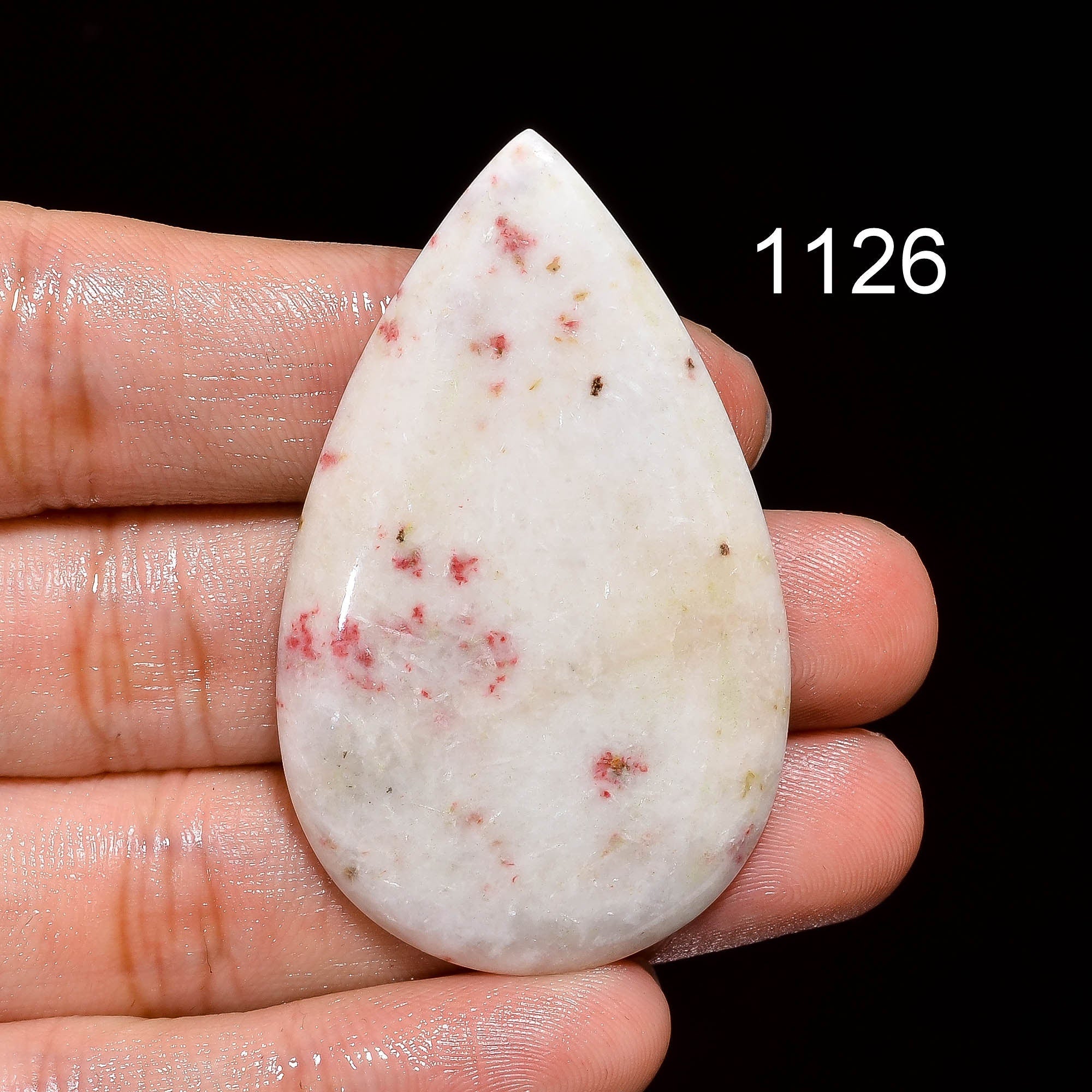 Natural Cinnabar Gemstone Cabochon: DIY Jewelry Pendant, Healing Crystal - image 2