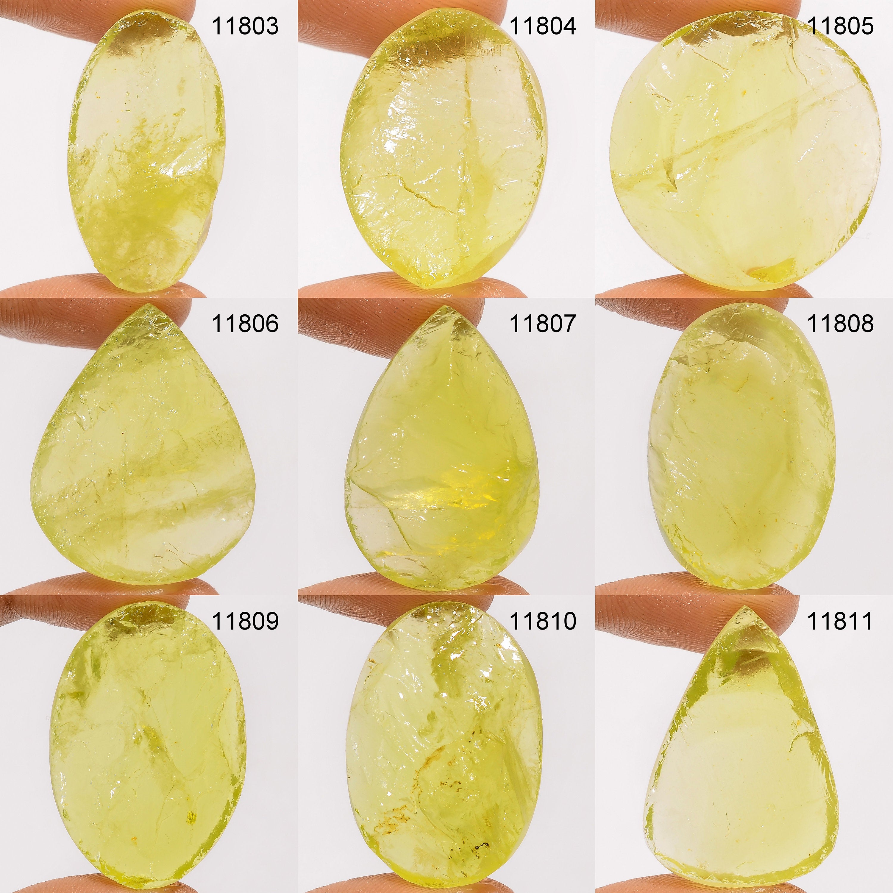 Lemon Quartz Druzy Gemstone, Raw Mix Shape Crystal, DIY Jewelry Making. - image 3