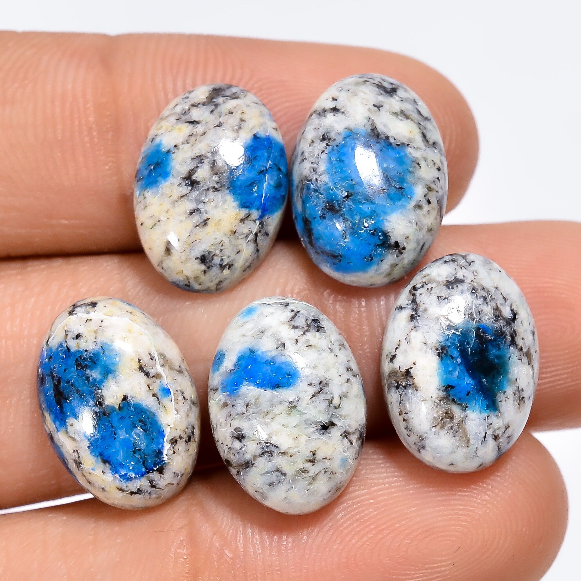 5 Pcs K2 Jasper Cabochons 14x10mm Oval Shape AAA Quality Calibrated Gemstone Ring Making - image 3
