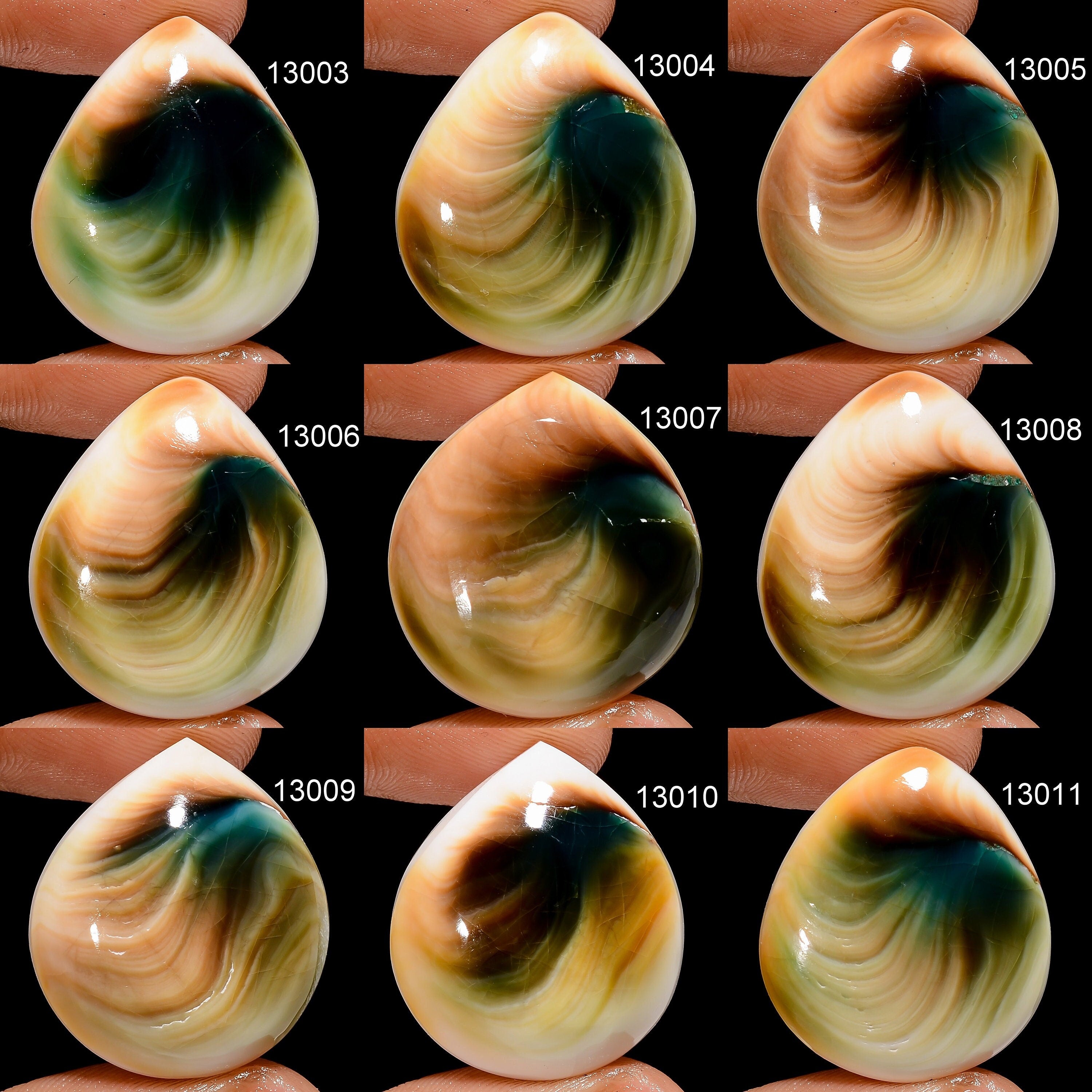 Natural Shiva Eye Shell Cabochon: Rare Gemstone for Jewelry Making - image 2