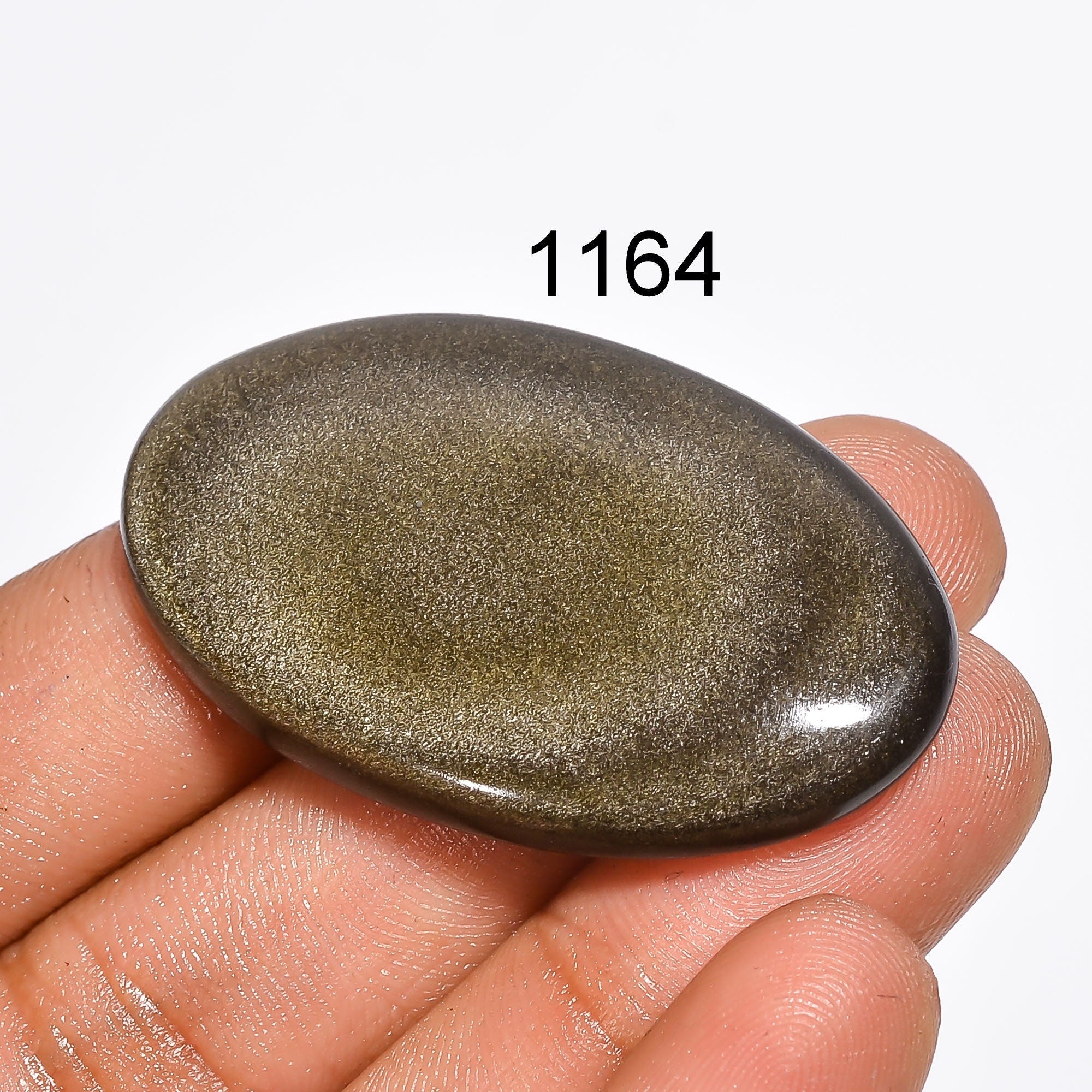 Golden Sheen Obsidian Gemstone, Natural Golden Obsidian Cabochon, Loose Healing Gemstone Crystal For Jewelry Making Supp - image 2