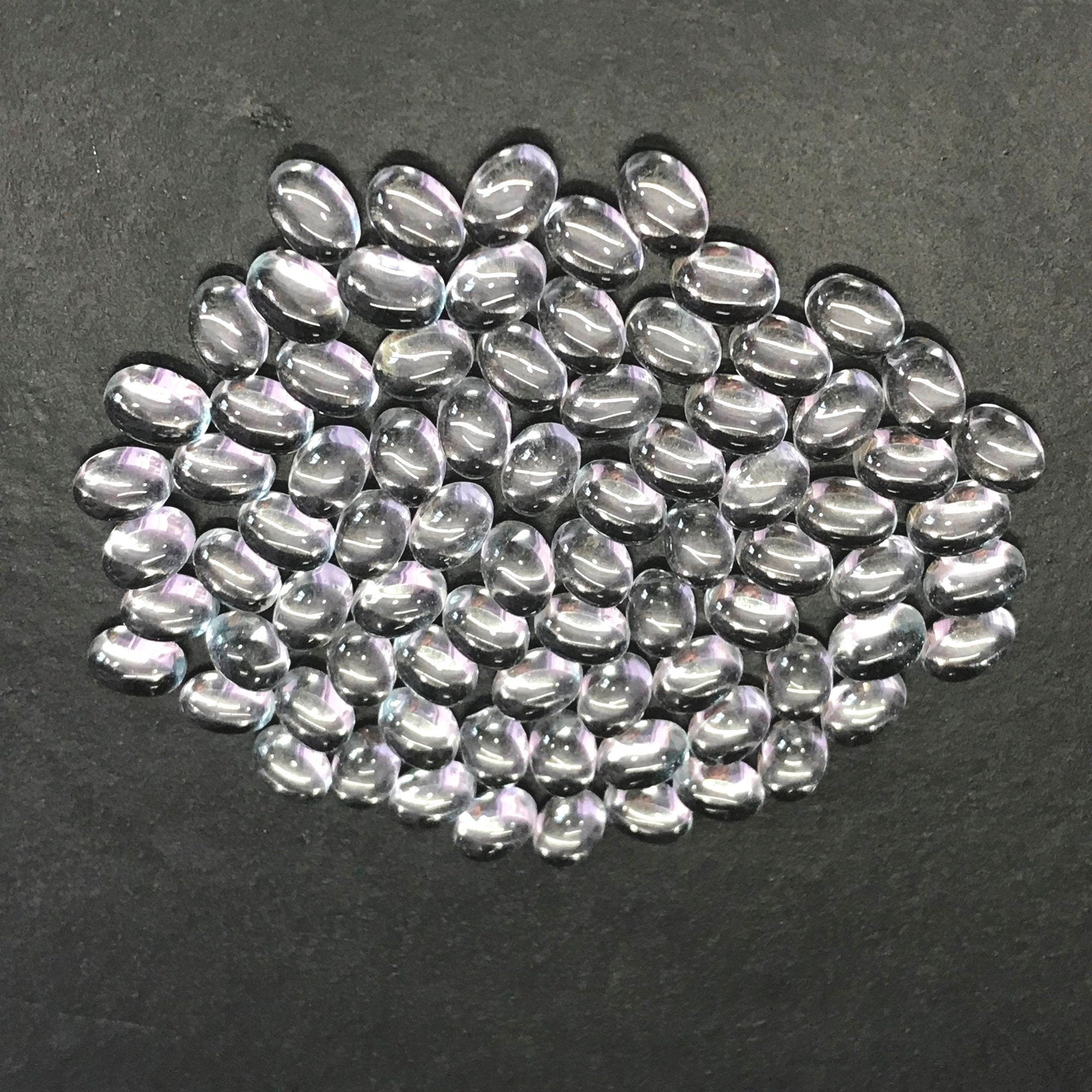 Oval Clear Quartz Gemstone Cabochons, Calibrated Size, 25 Pcs Lot - image 2