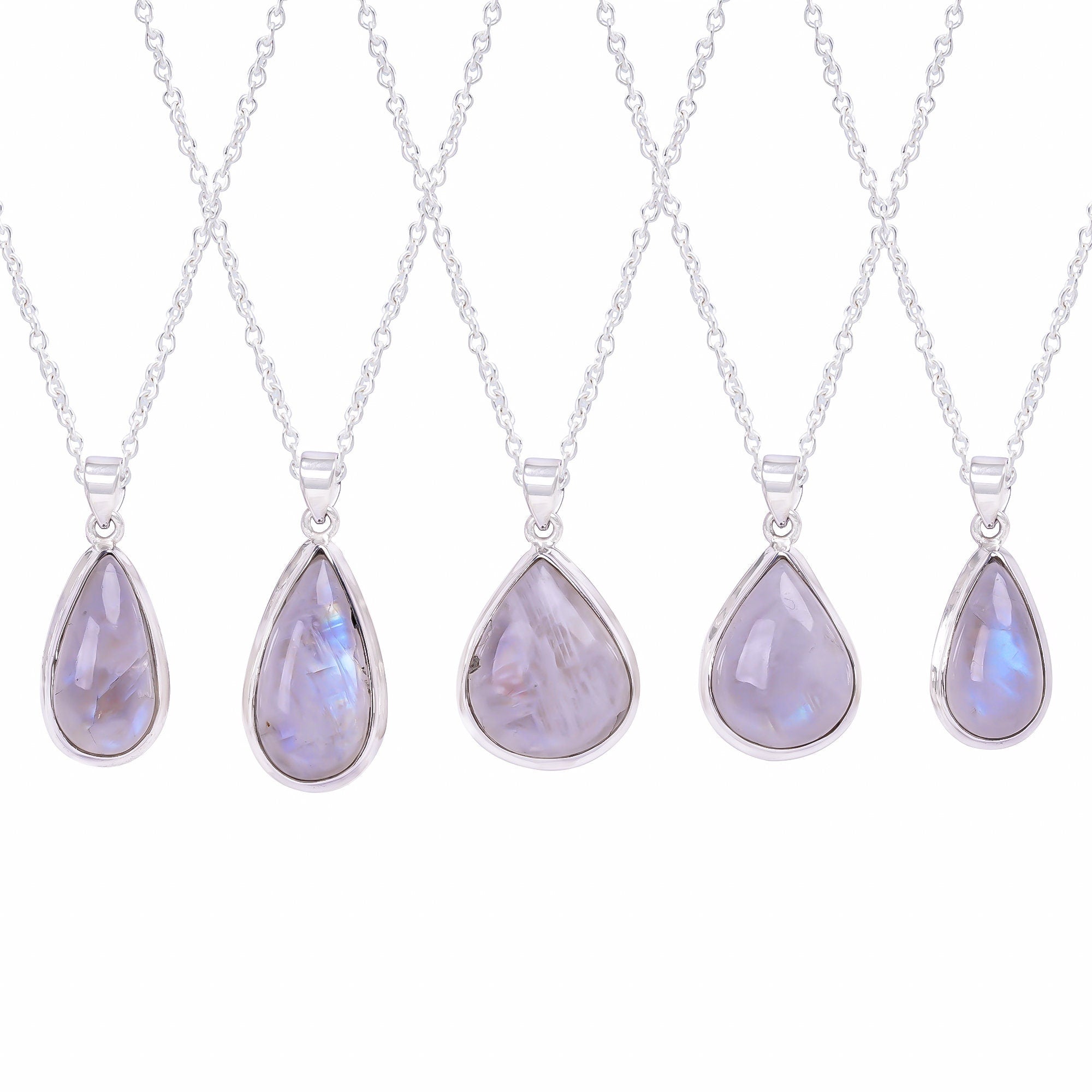 AAA Quality Rainbow Moonstone Pendant Necklace
