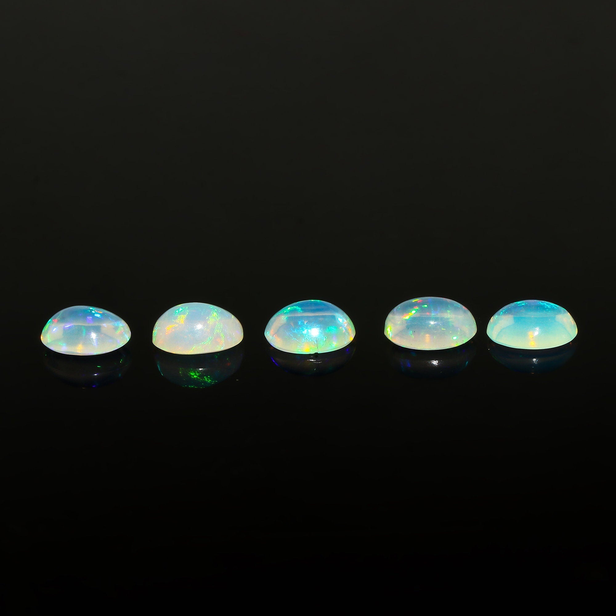 Natural Ethiopian Opal Oval Shape Gemstone, Top Grade Fire Play Opal Cabochon. - image 4