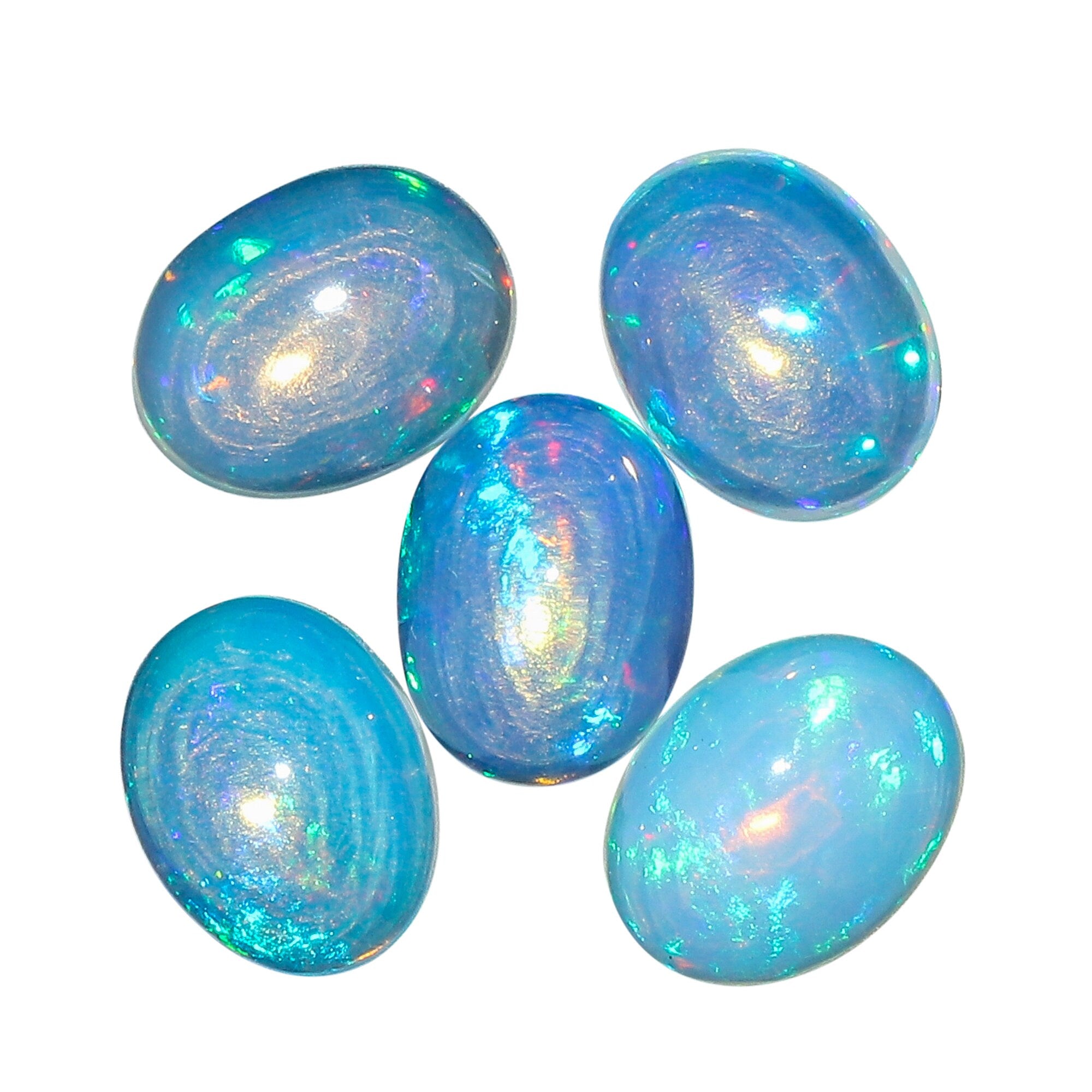 Natural Ethiopian Opal Oval Shape Gemstone, Top Grade Fire Play Opal Cabochon. - image 2