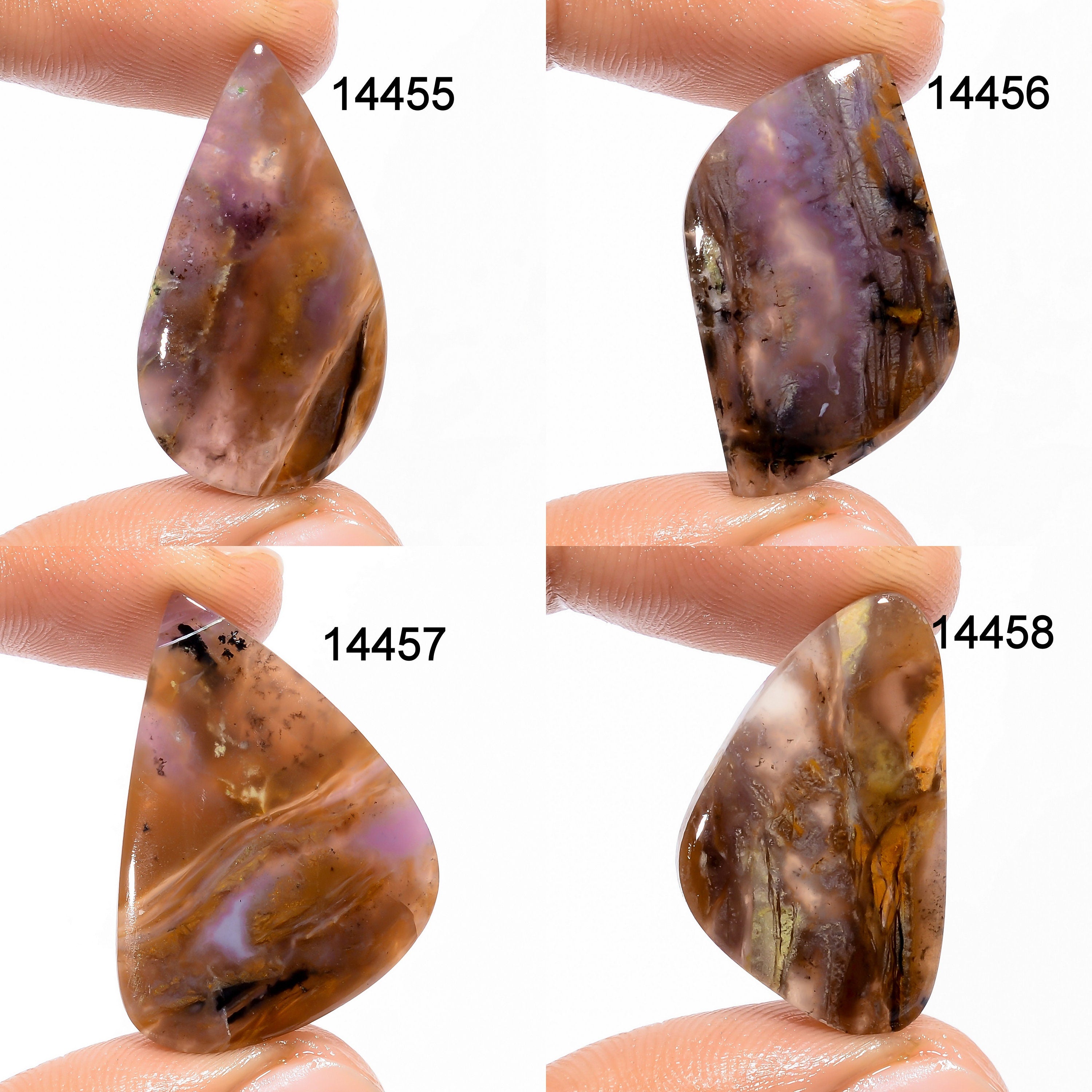 AAA Amethyst Sage Agate Gemstone Cabochon, Mix Shape Loose Gemstone. - image 3