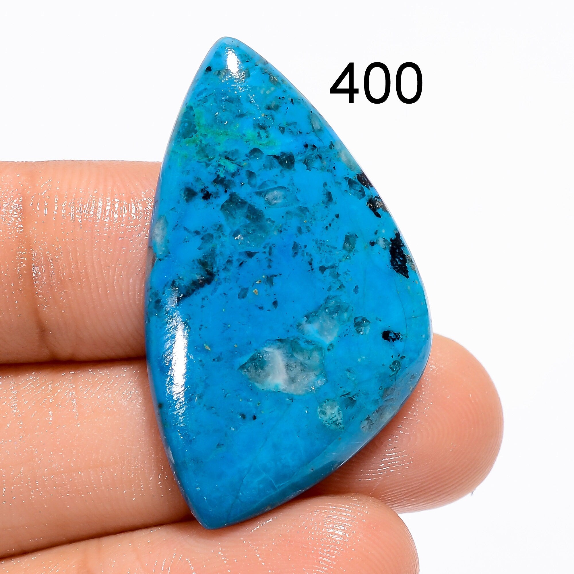 Peruvian Chrysocolla Cabochon, Natural Gemstone, Jewelry Making. - image 2